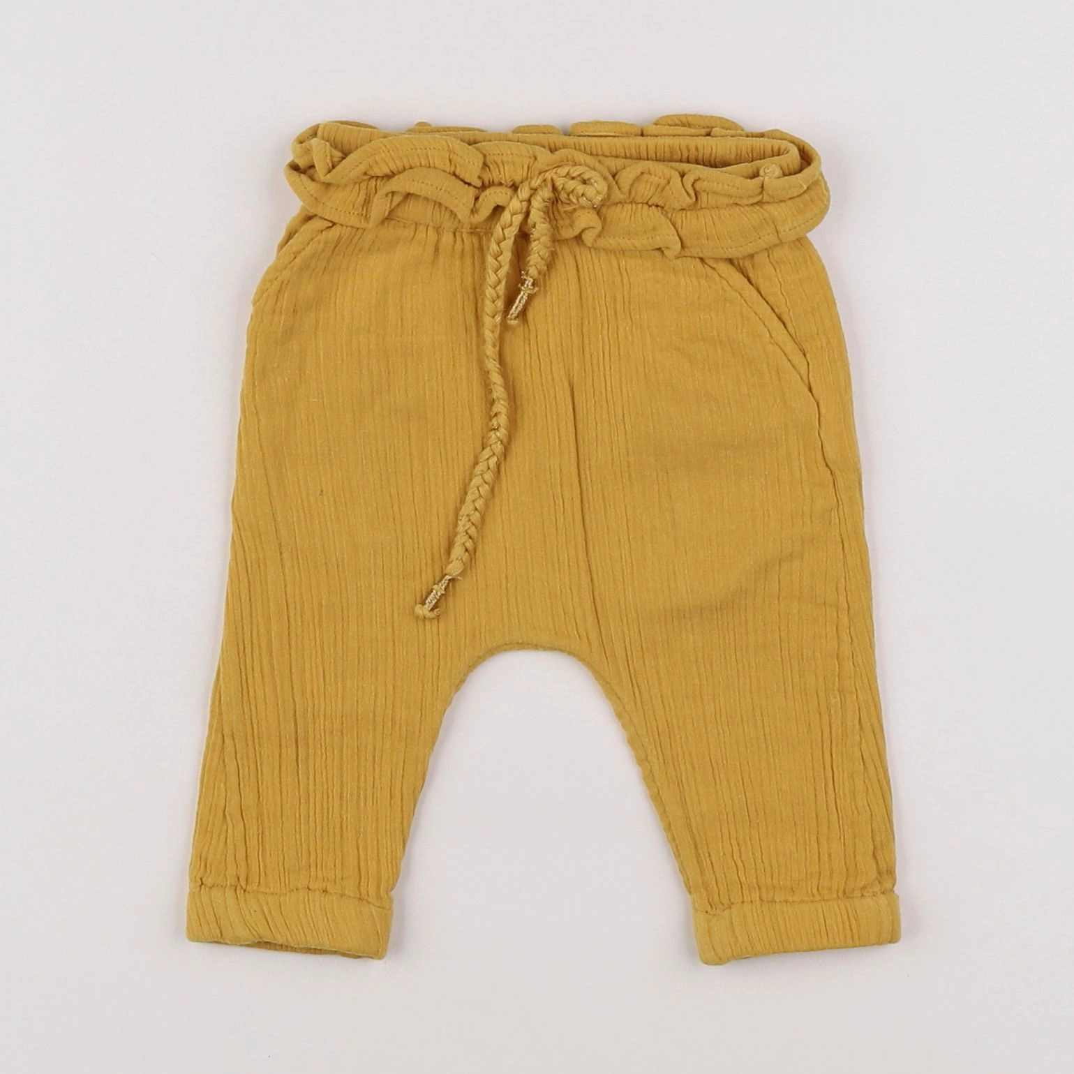 Vertbaudet - pantalon jaune - 3 mois