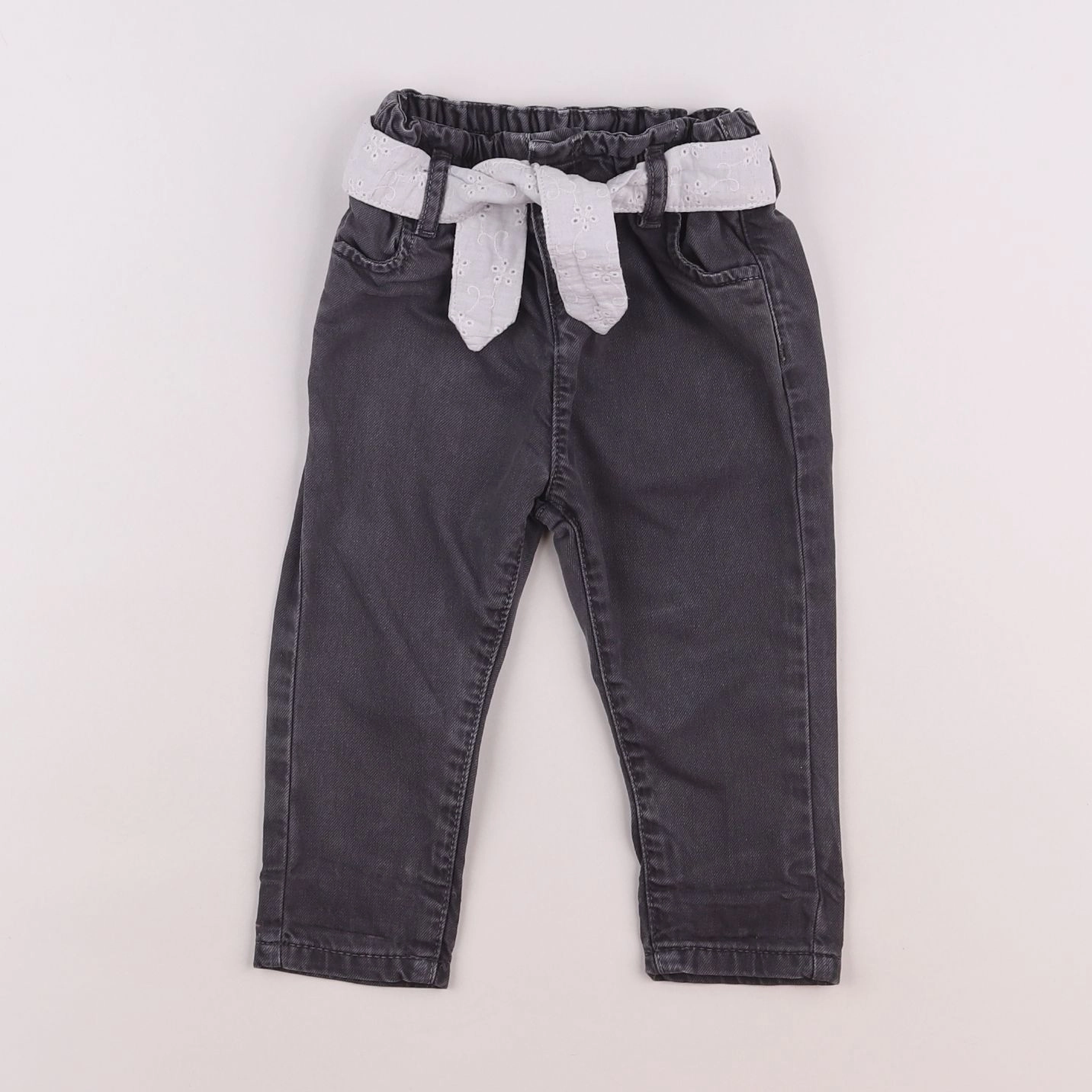 Vertbaudet - jean gris - 12 mois