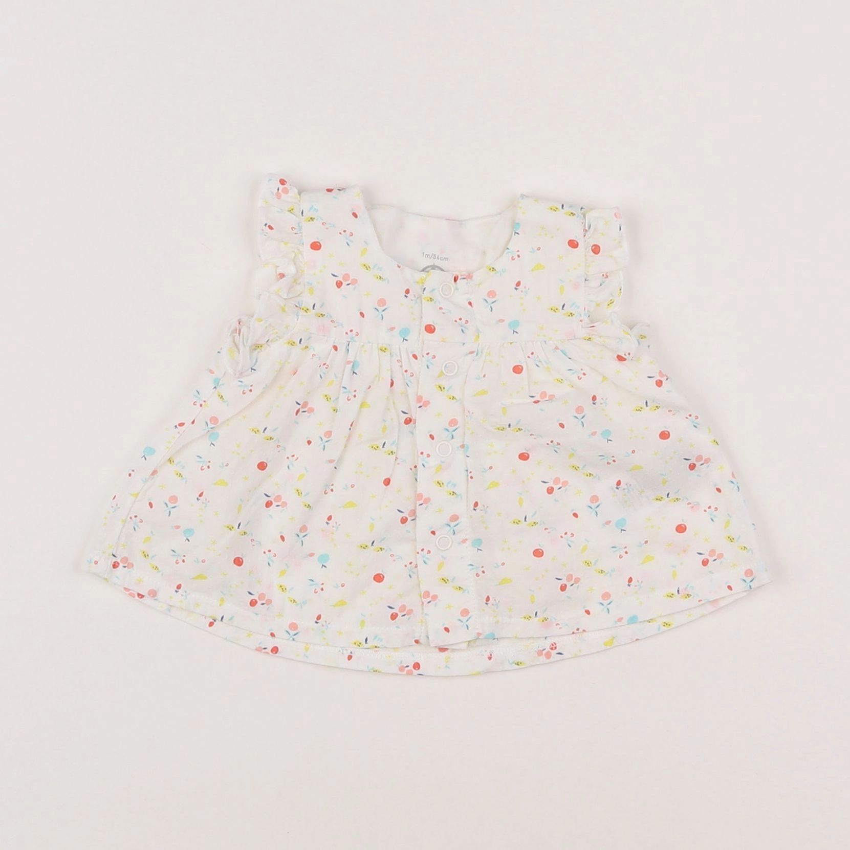 Petit Bateau - robe blanc - 1 mois