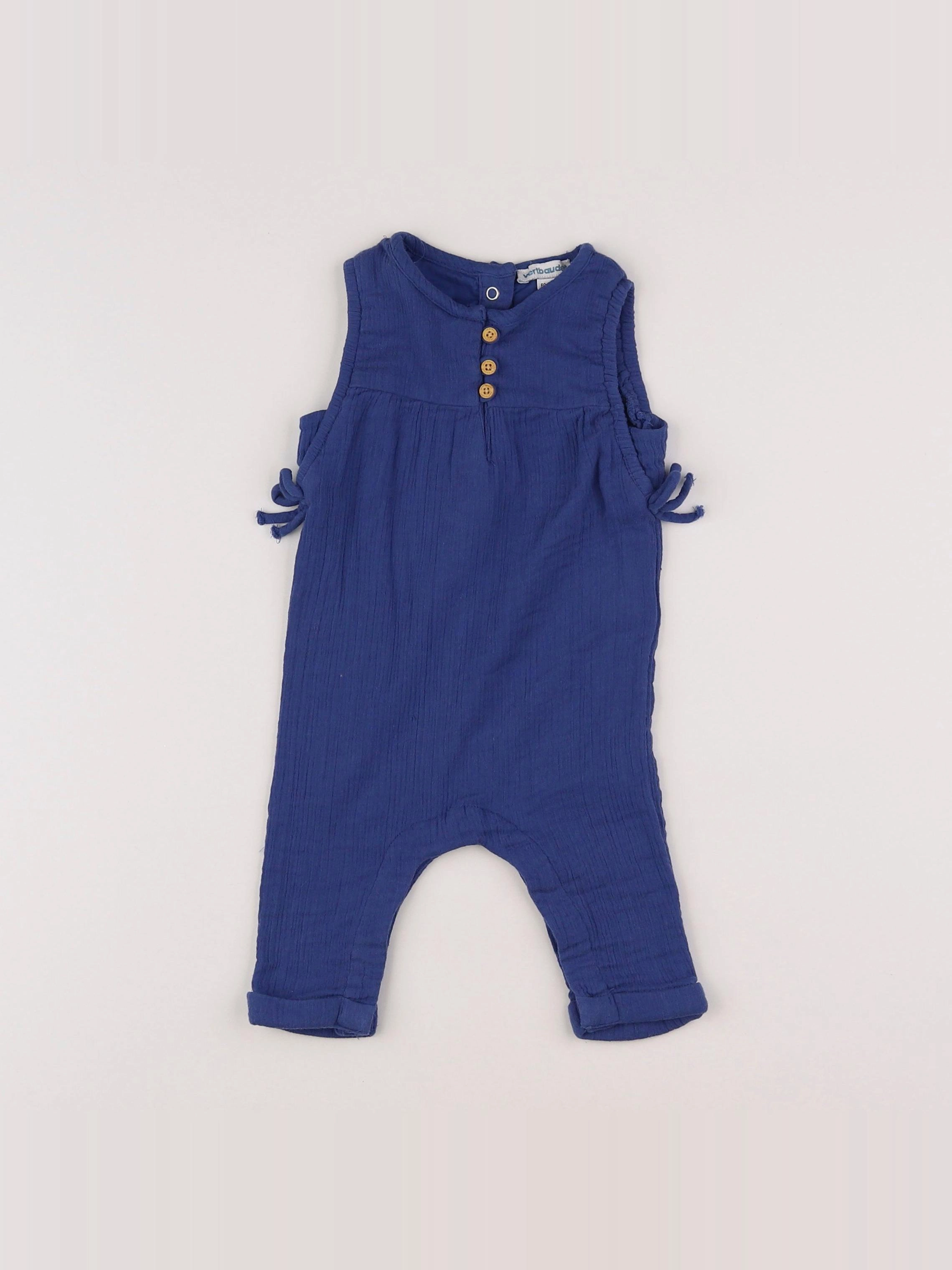 Vertbaudet - combinaison bleu - 3 mois