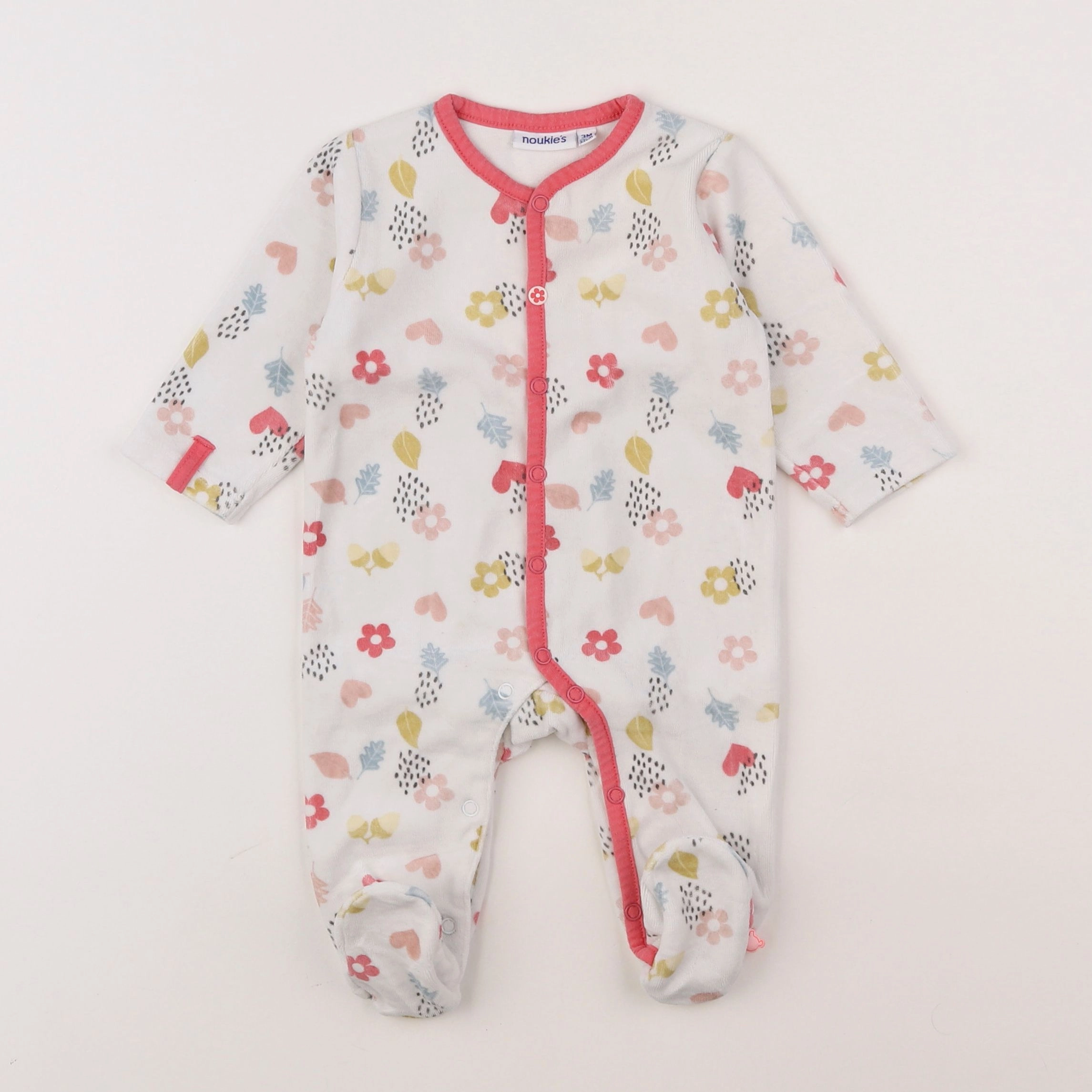 Noukie's - pyjama velours multicolore - 3 mois