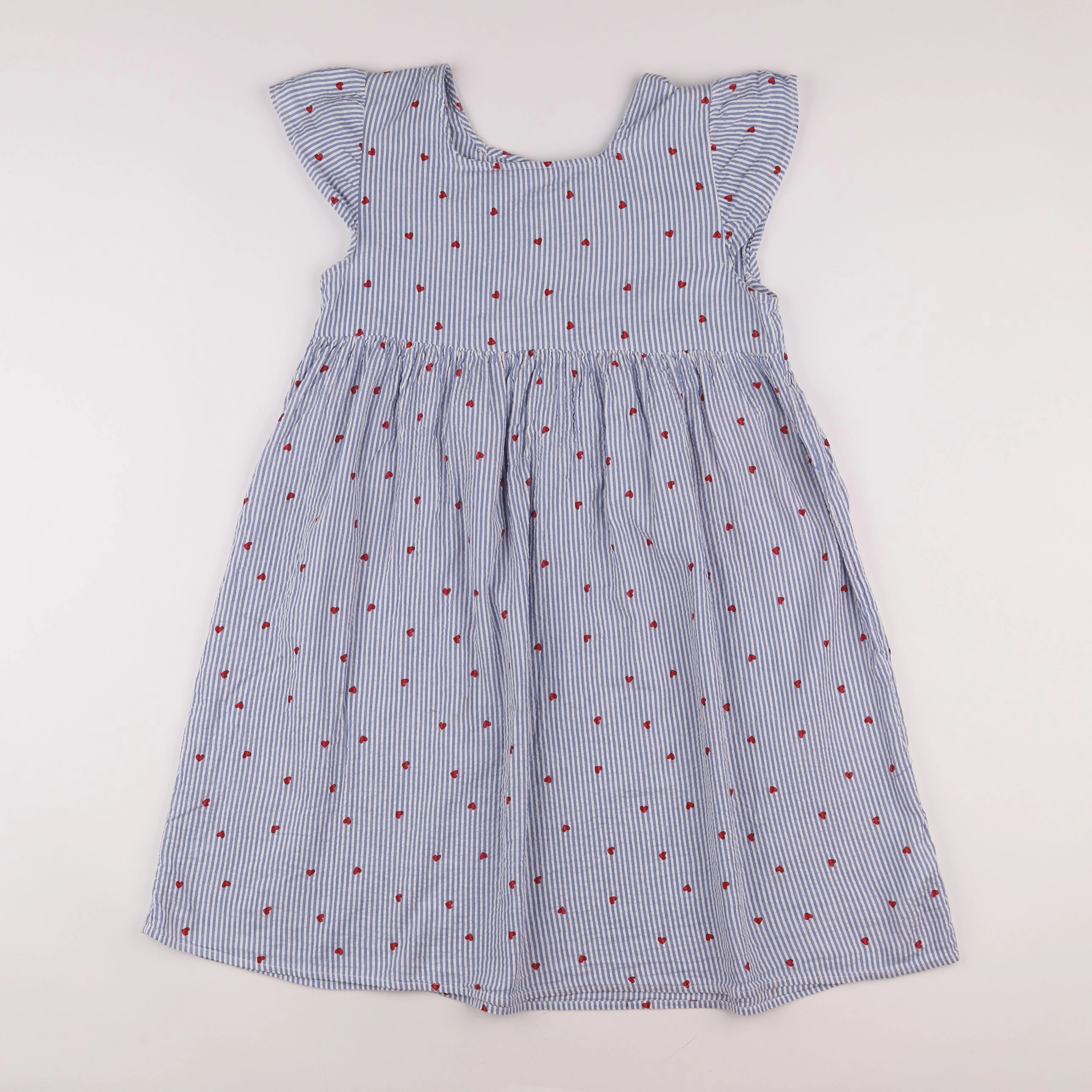 Vertbaudet - robe blanc, bleu - 14 ans