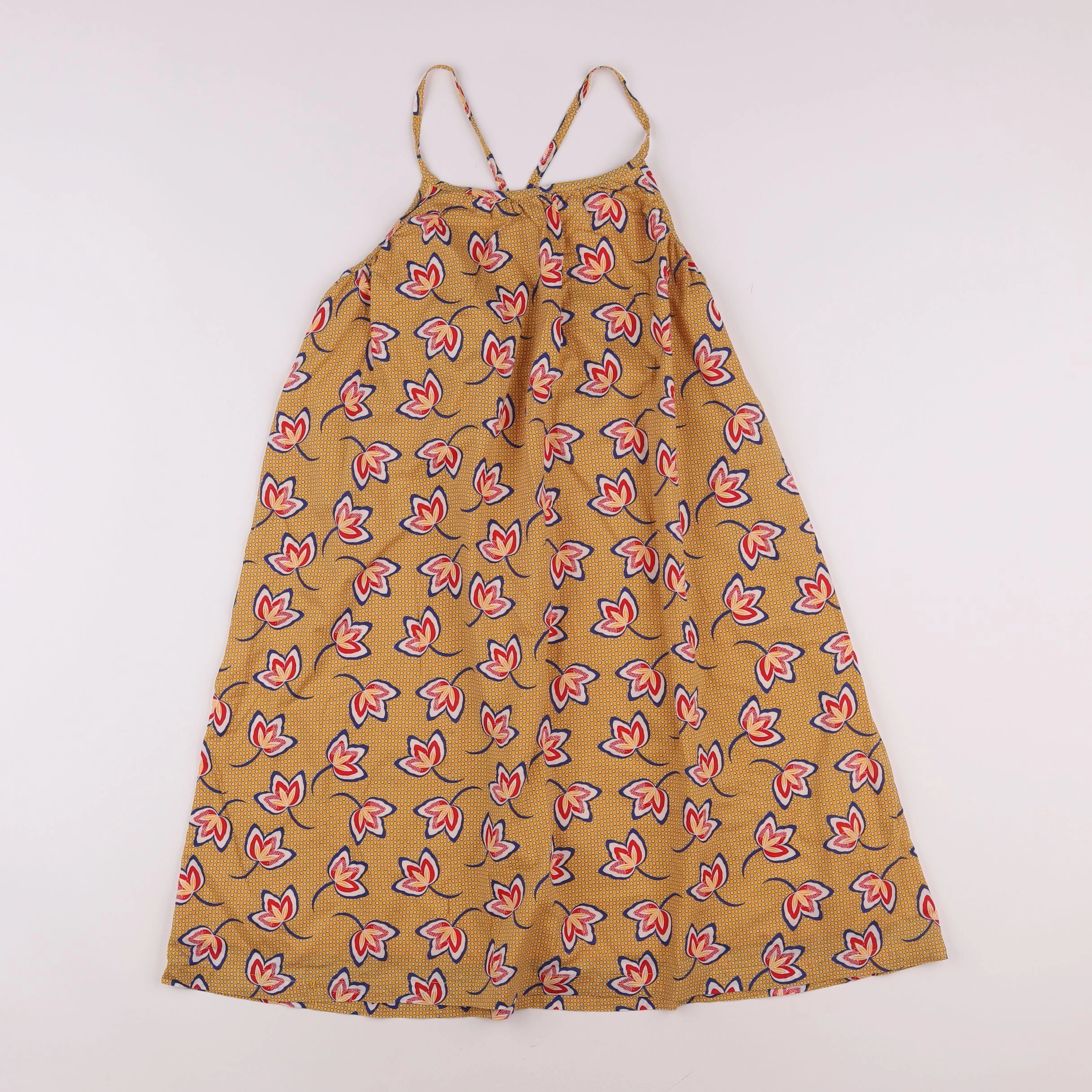 Vertbaudet - robe jaune, rouge - 12 ans
