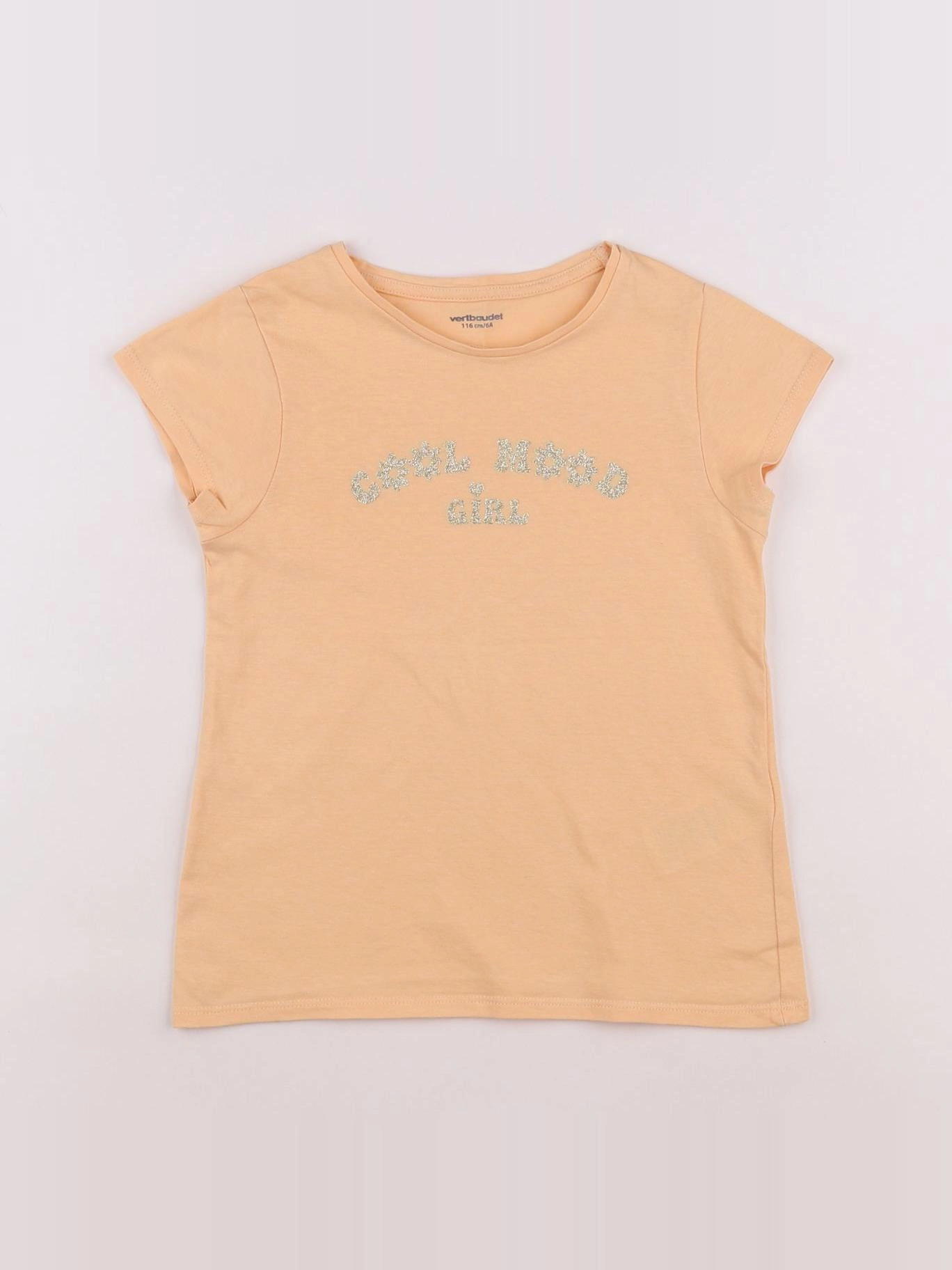 Vertbaudet - tee-shirt orange, or - 6 ans