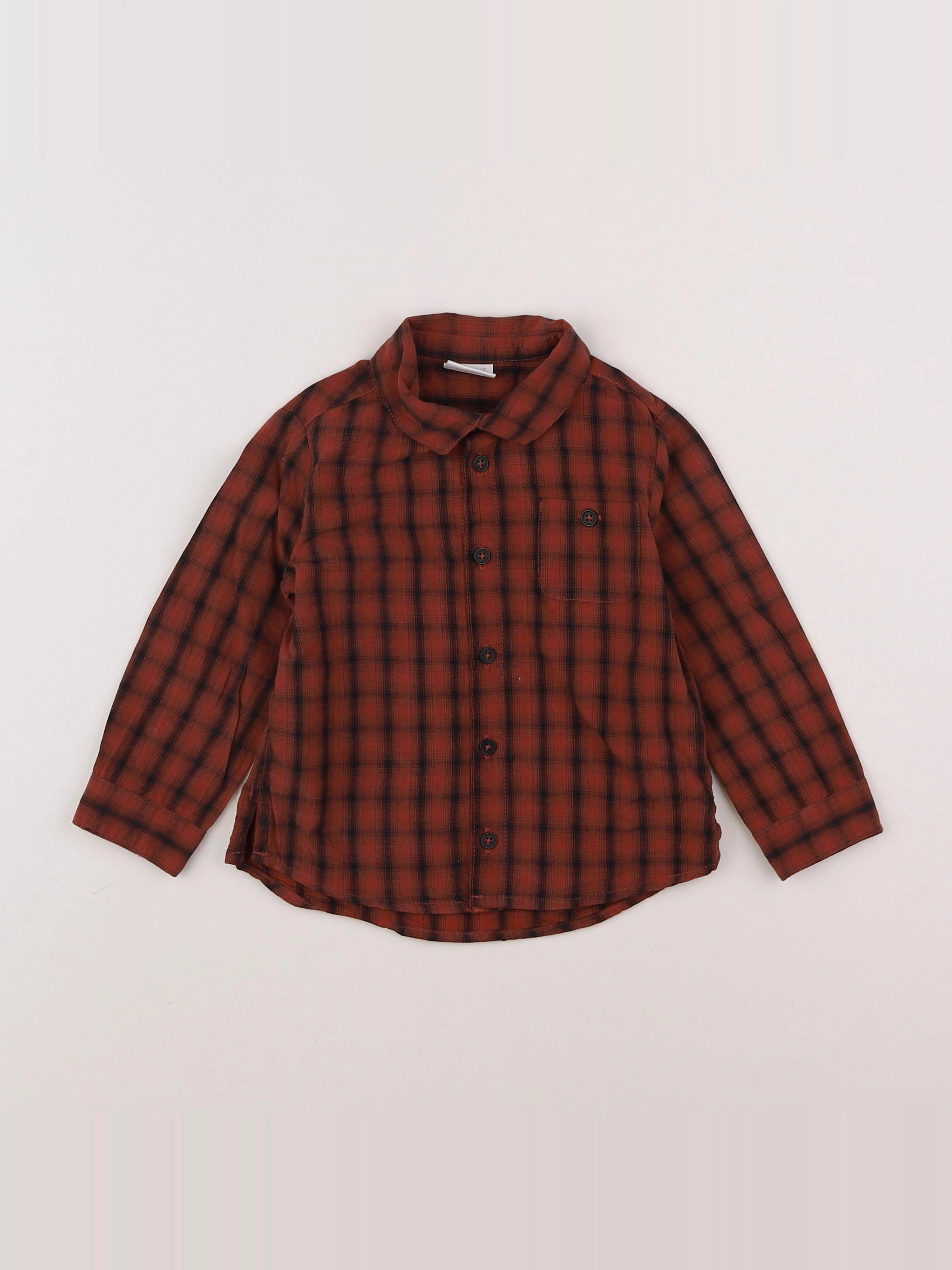 Natalys - chemise rouge - 2 ans