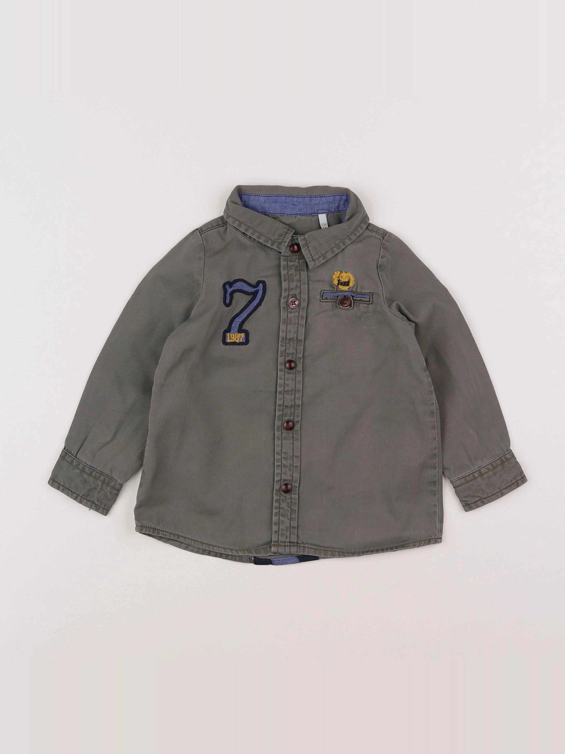 IKKS - chemise imprimé au dos vert - 12 mois