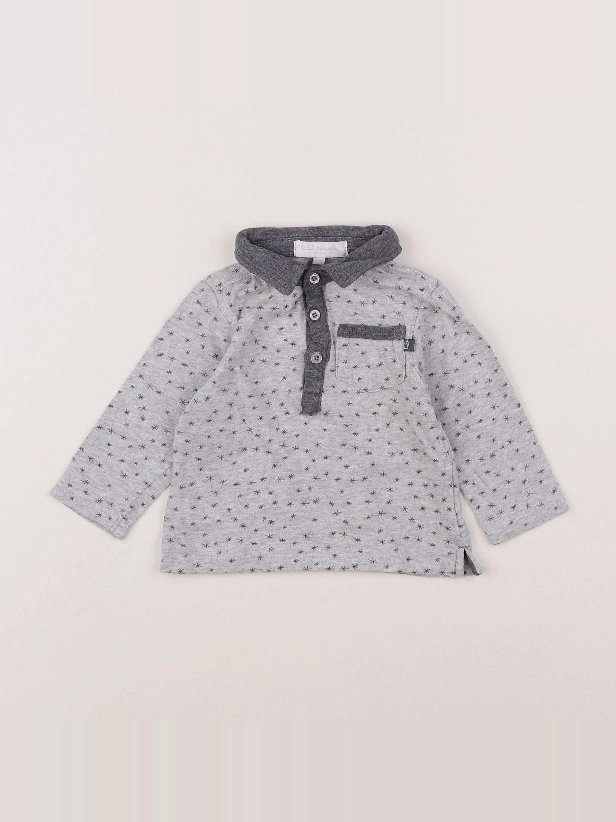 Cadet Rousselle - tee-shirt gris - 6 mois