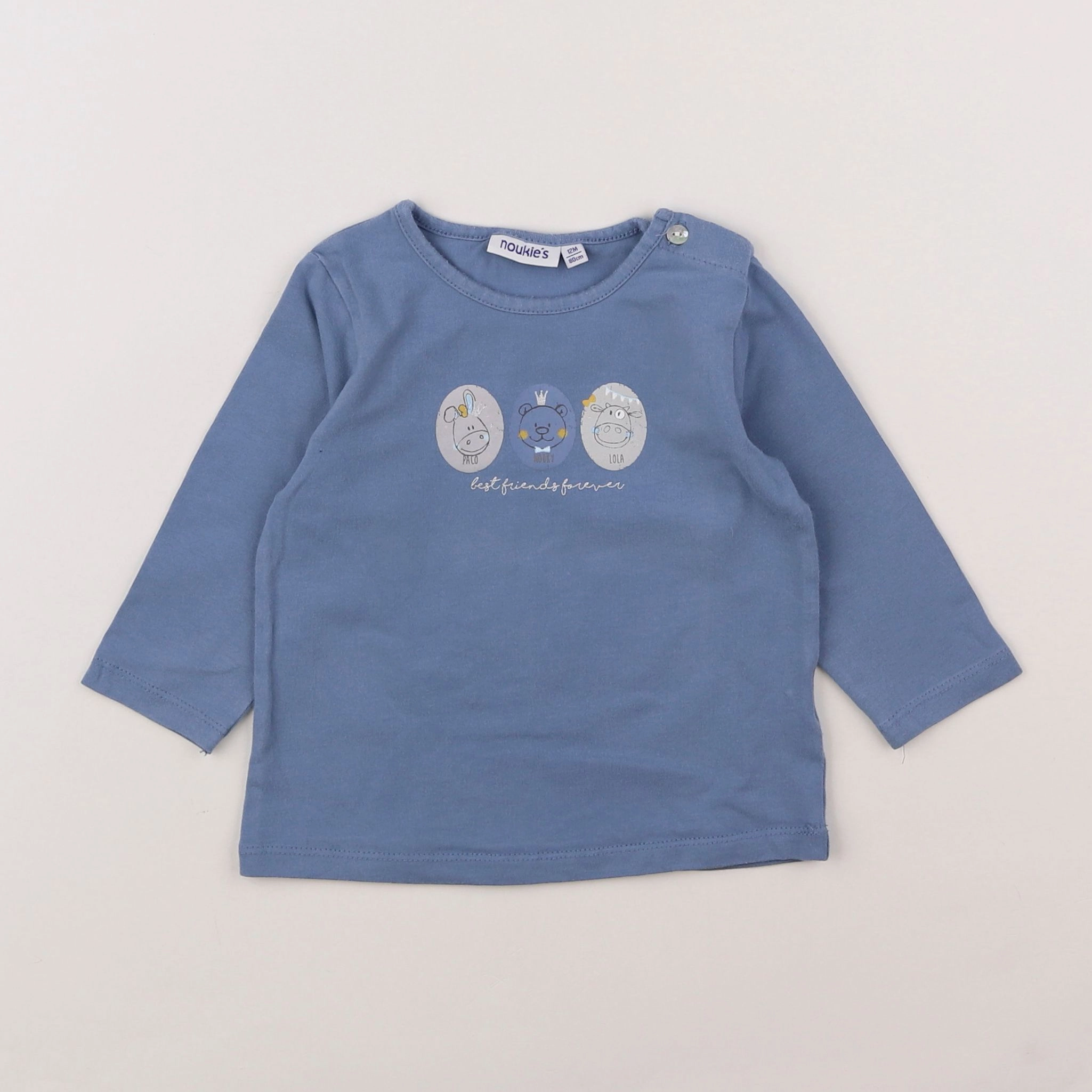 Noukie's - tee-shirt bleu - 12 mois