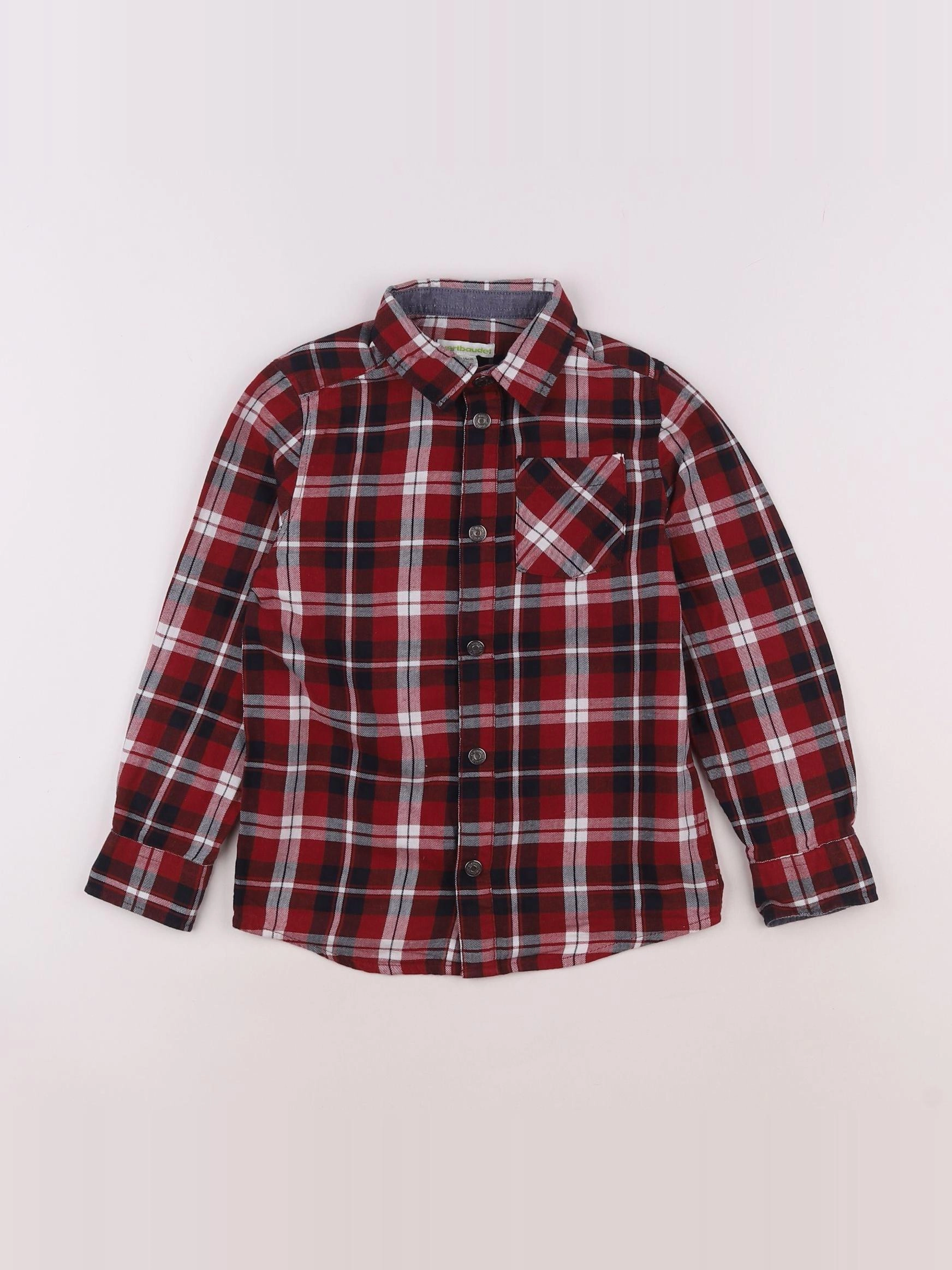 Vertbaudet - chemise rouge - 6 ans