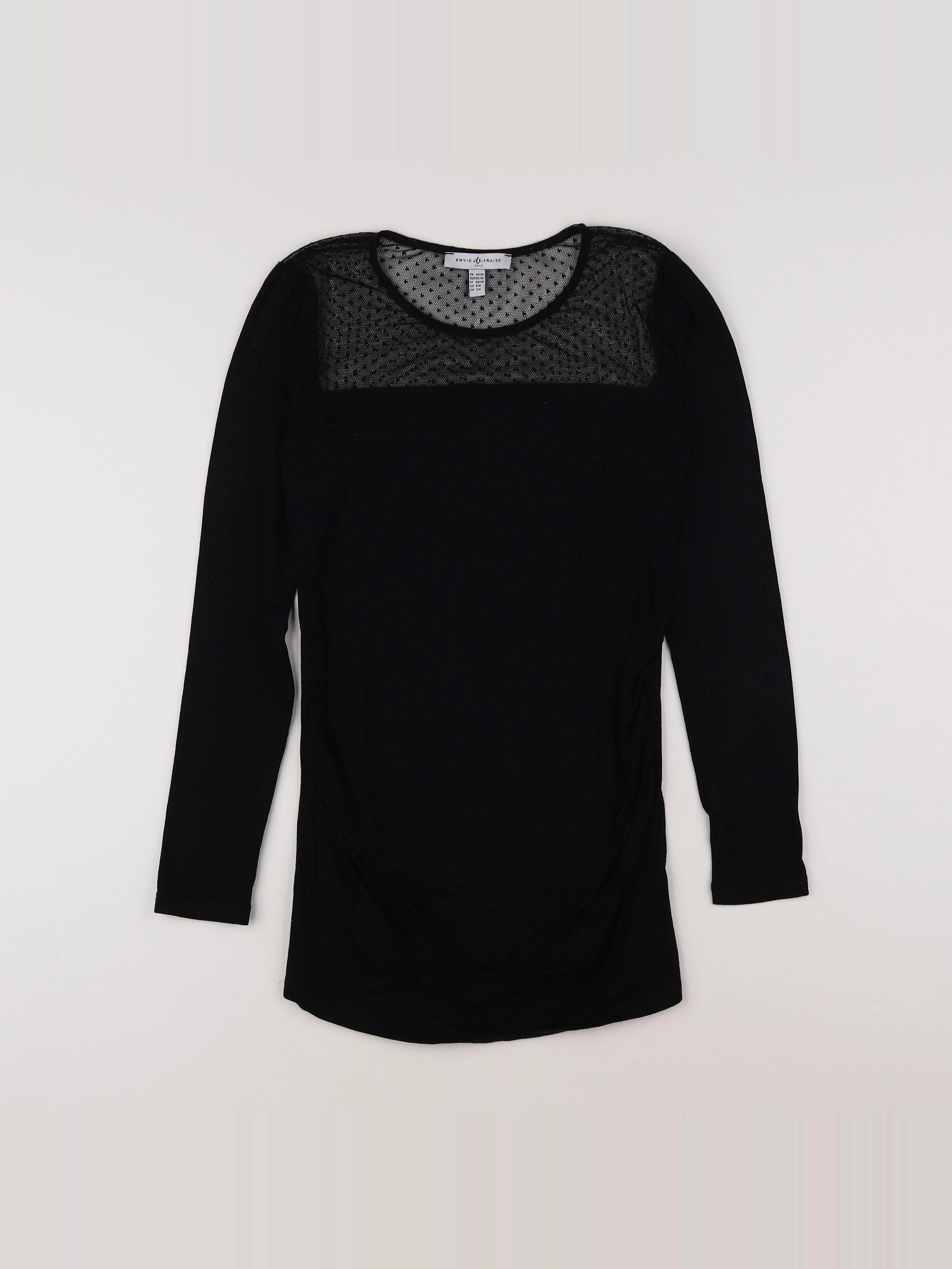 Envie de fraise - tee-shirt grossesse noir - 36 à 38