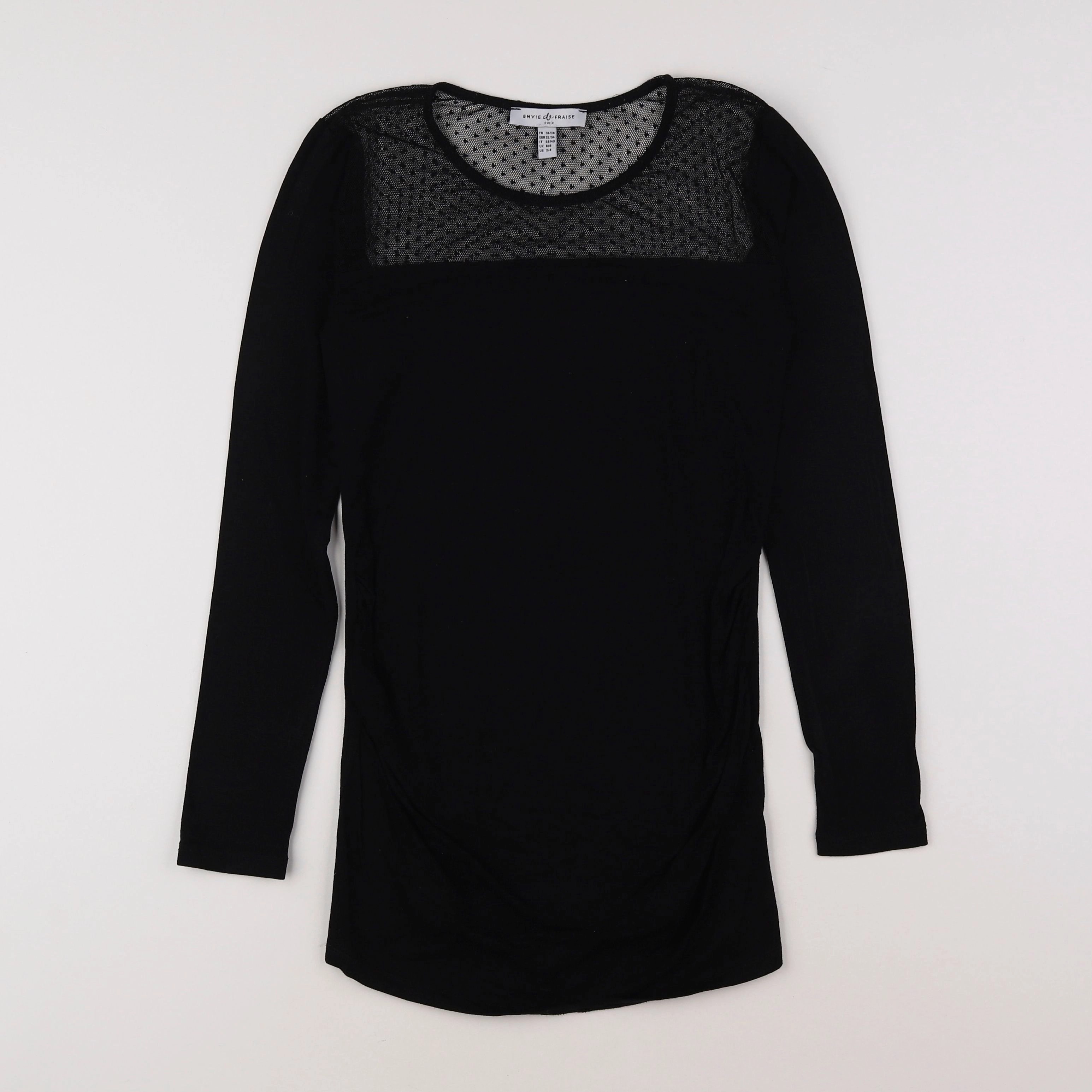 Envie de fraise - tee-shirt grossesse noir - 36 à 38