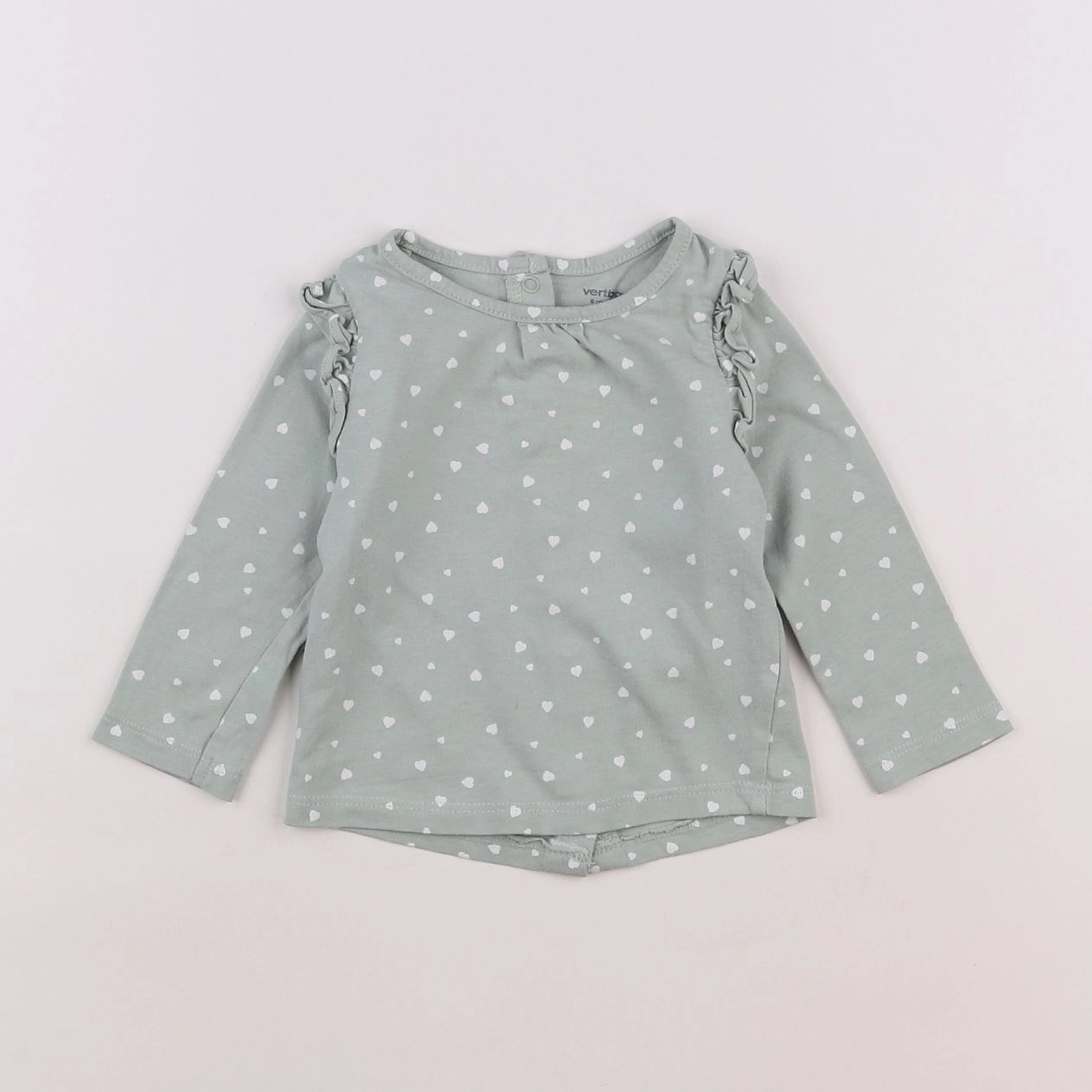 Vertbaudet - tee-shirt vert - 6 mois