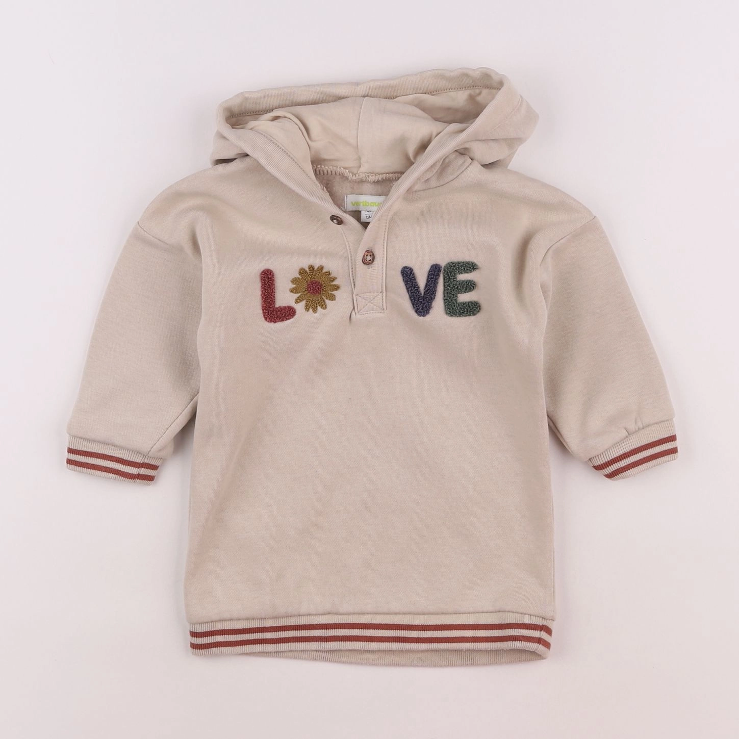 Vertbaudet - robe beige - 12 mois