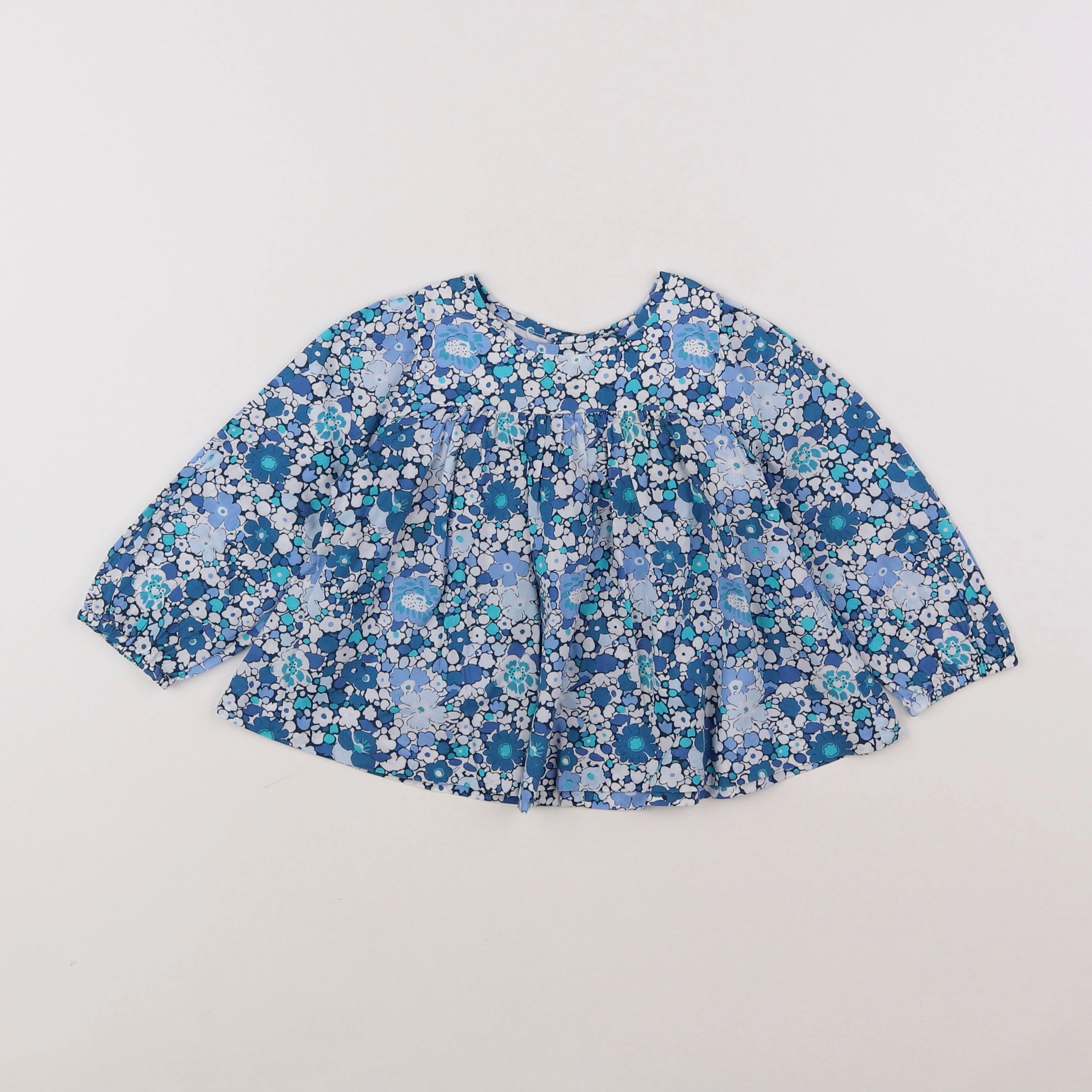 Jacadi - blouse liberty bleu - 18 mois