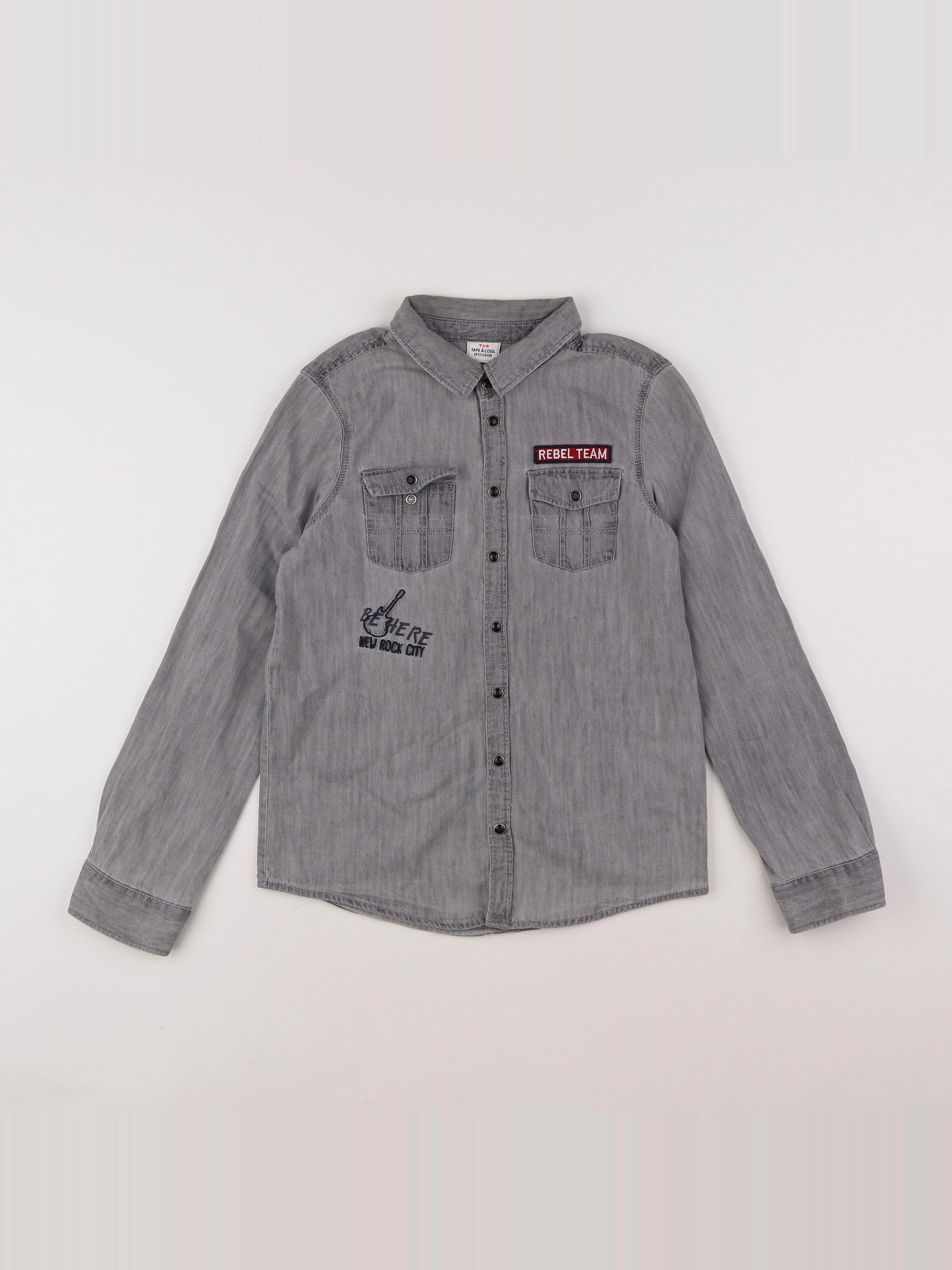 Tape à l'oeil - chemise gris - 10 ans