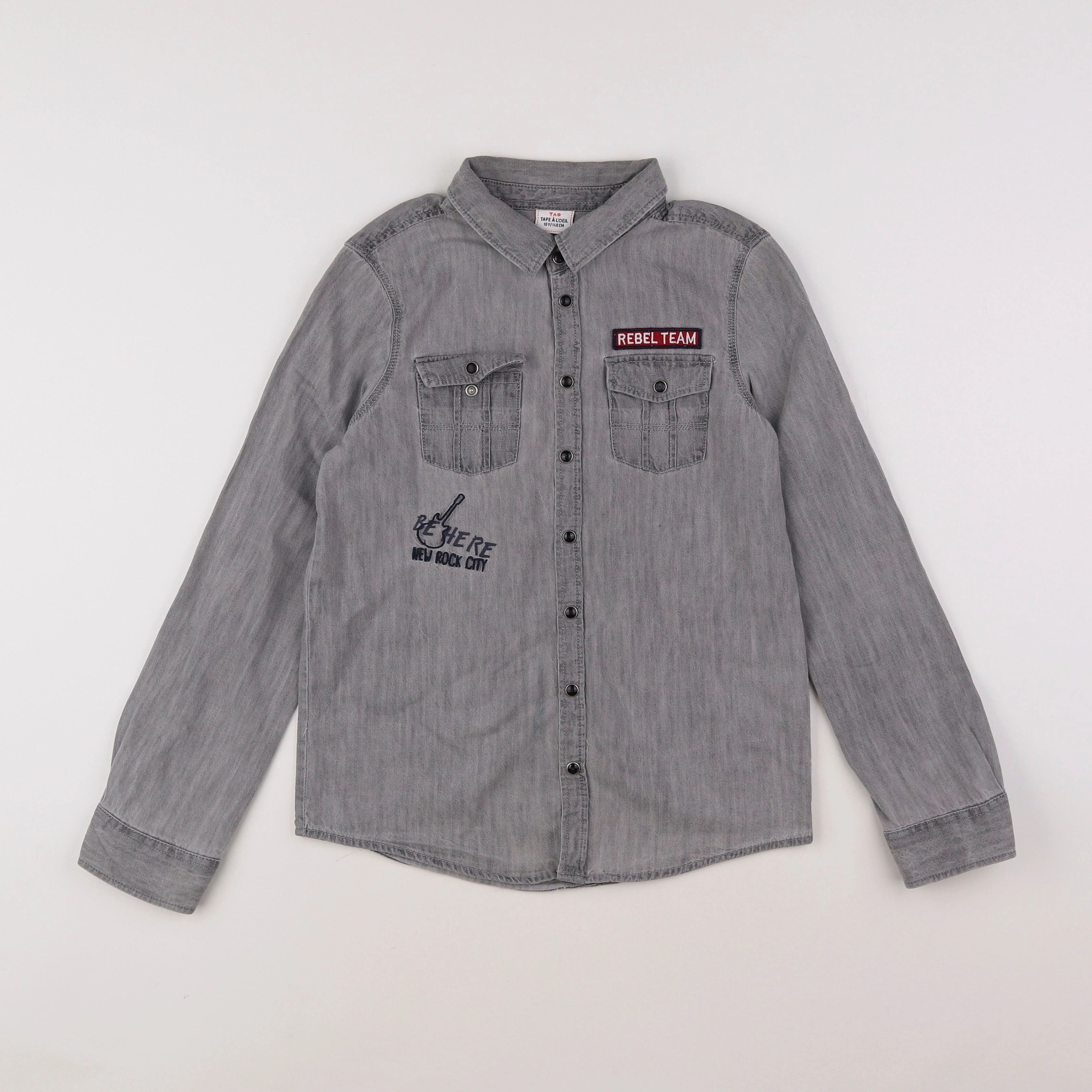Tape à l'oeil - chemise gris - 10 ans