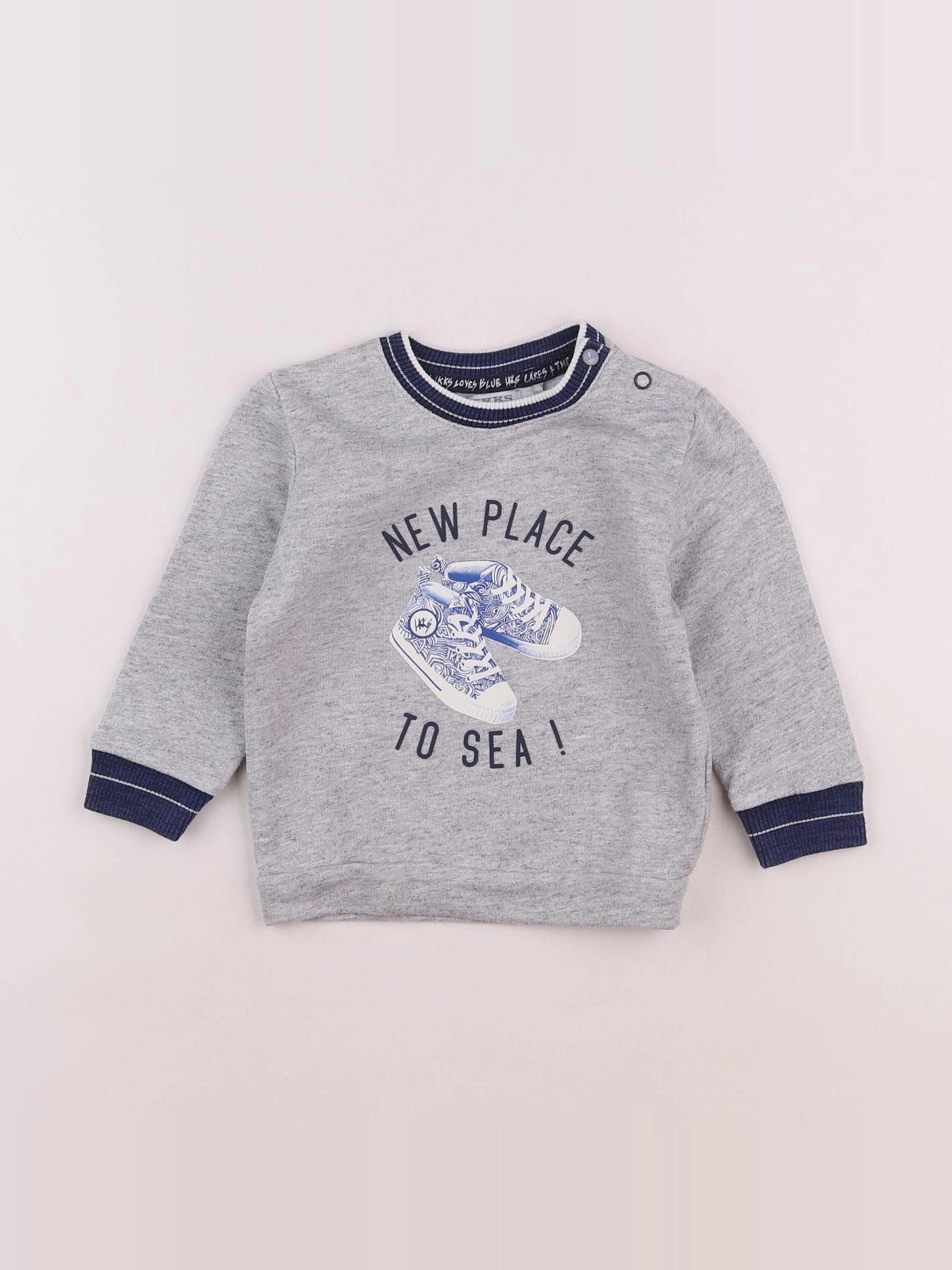 IKKS - sweat gris - 18 mois