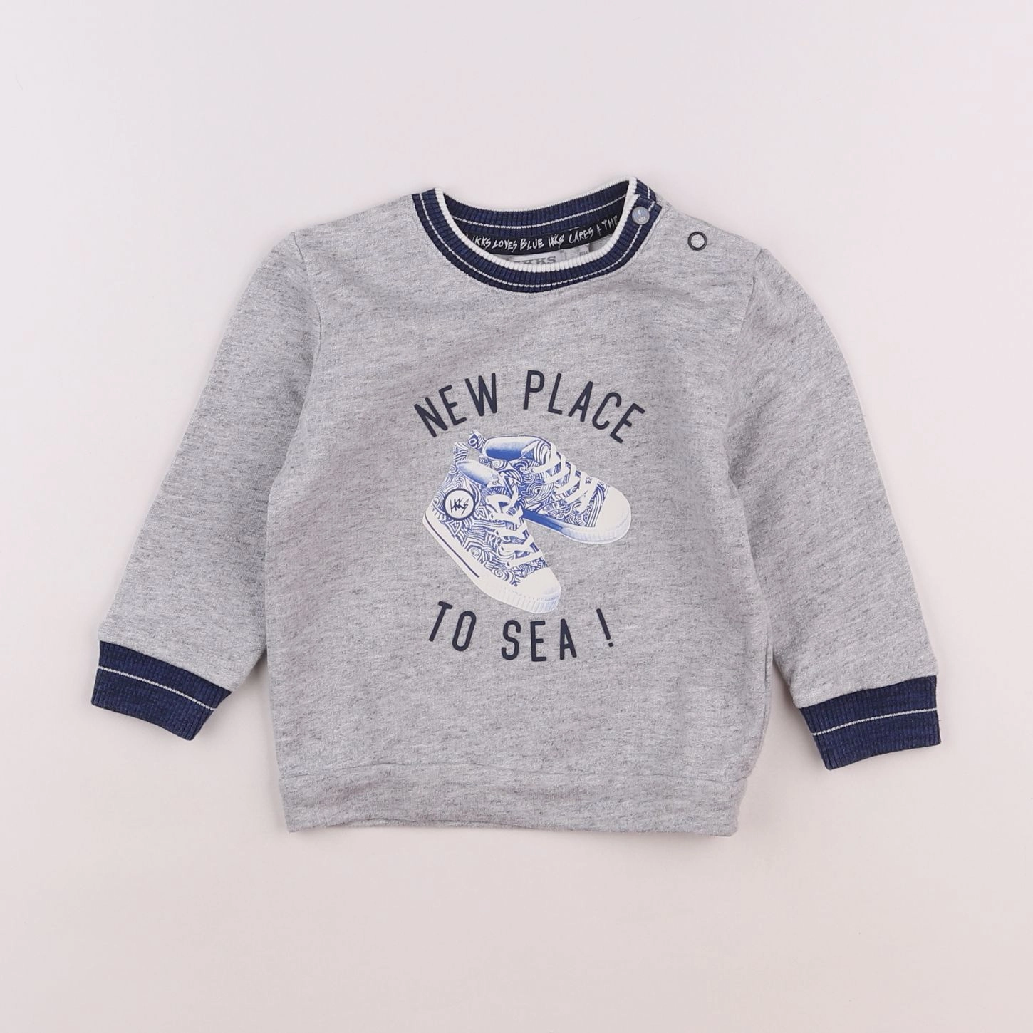 IKKS - sweat gris - 18 mois