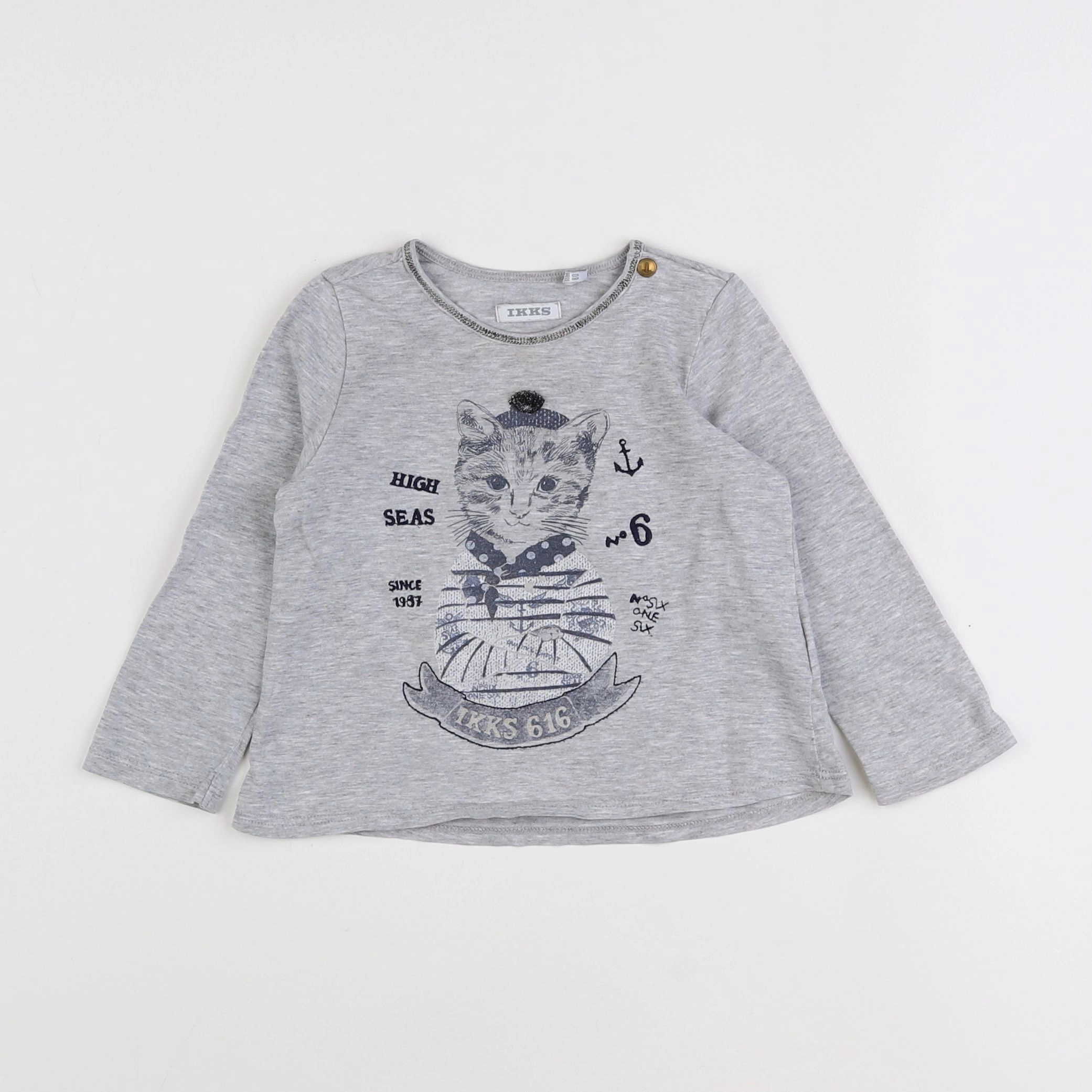 IKKS - tee-shirt gris - 18 mois