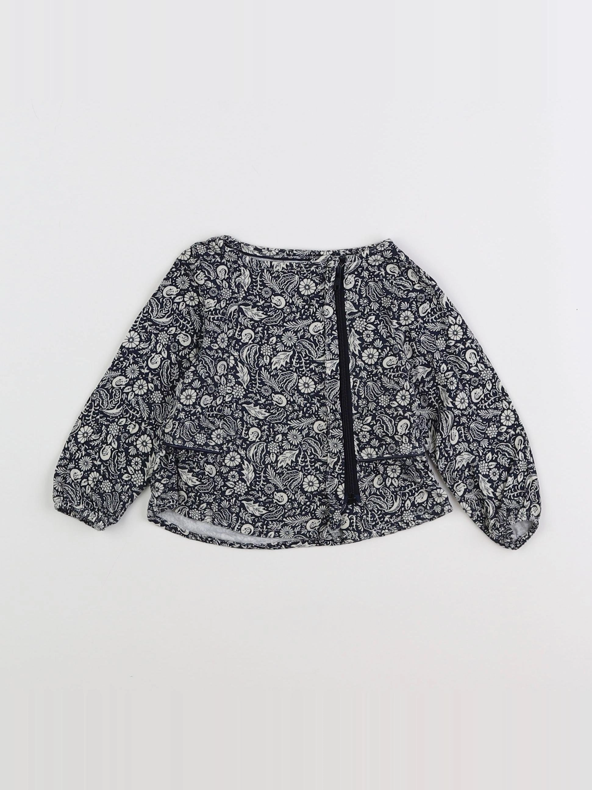 IKKS - blouse bleu, blanc - 12 mois