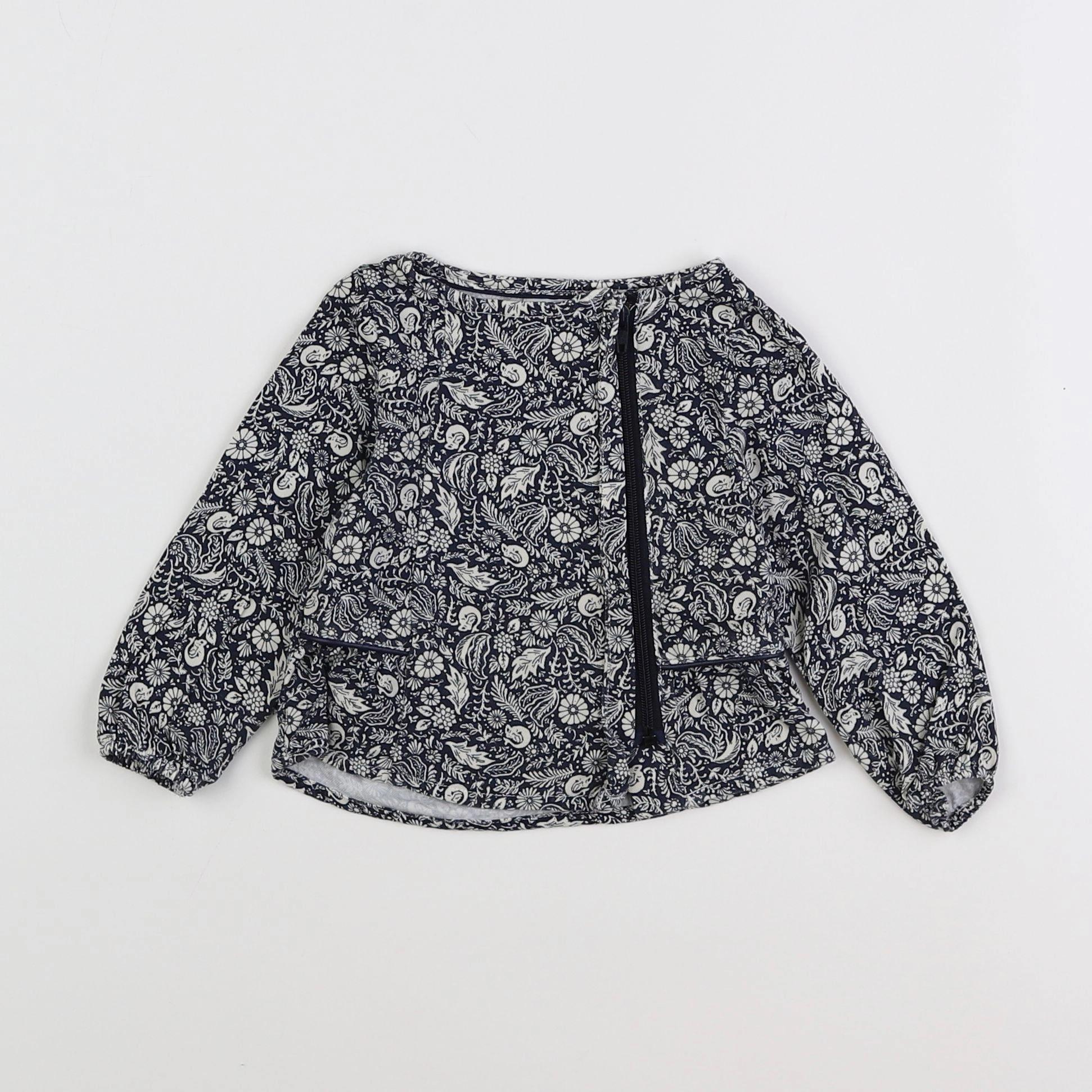 IKKS - blouse bleu, blanc - 12 mois