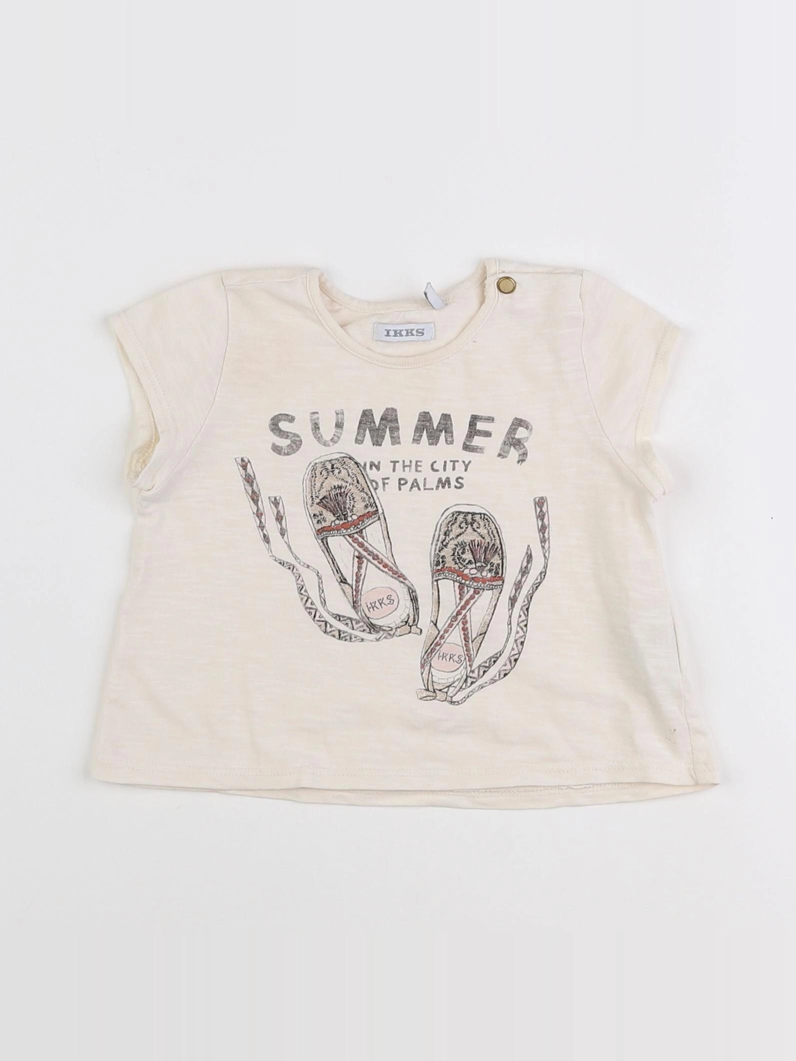 IKKS - tee-shirt beige - 18 mois