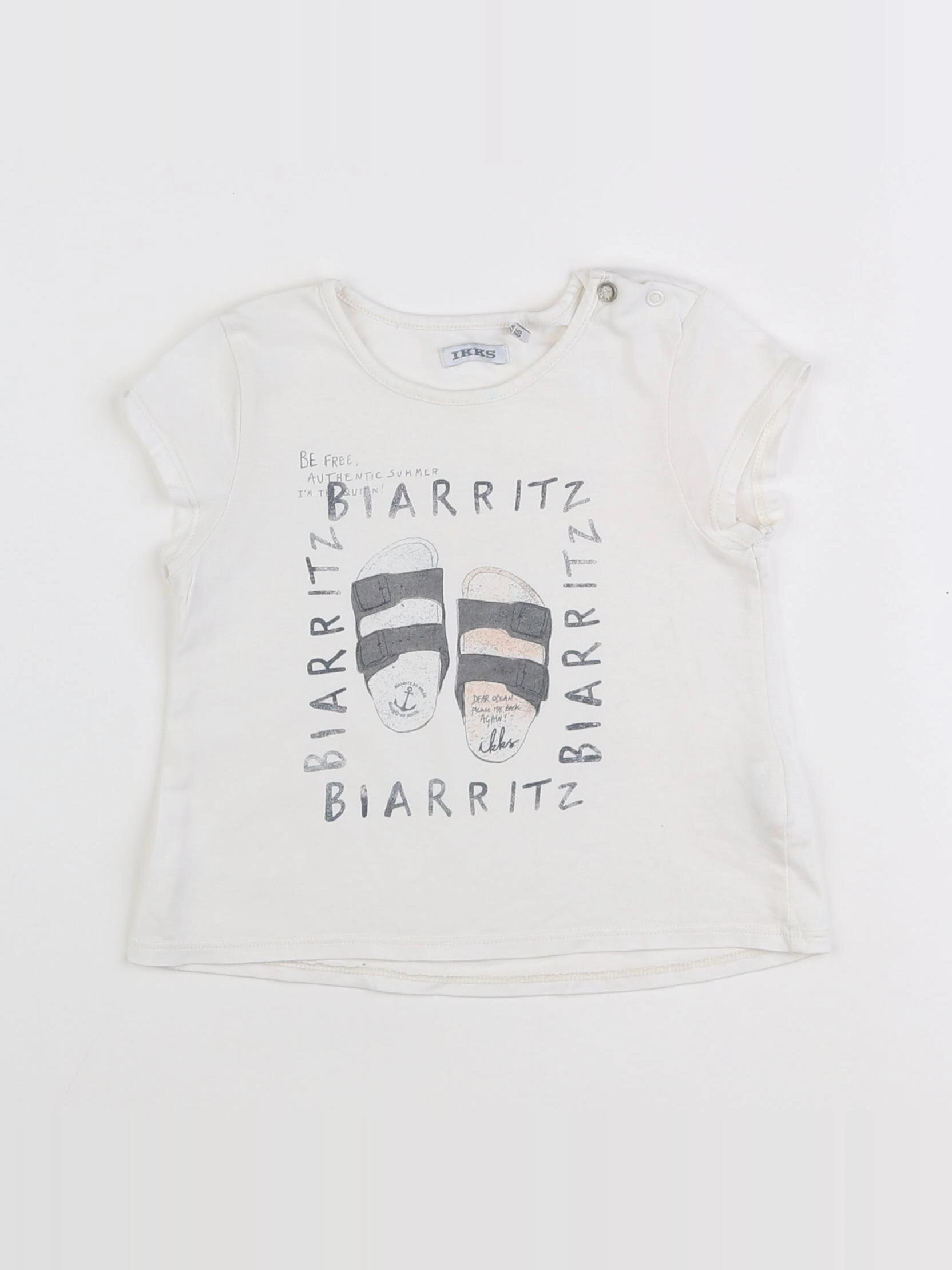 IKKS - tee-shirt blanc - 2 ans