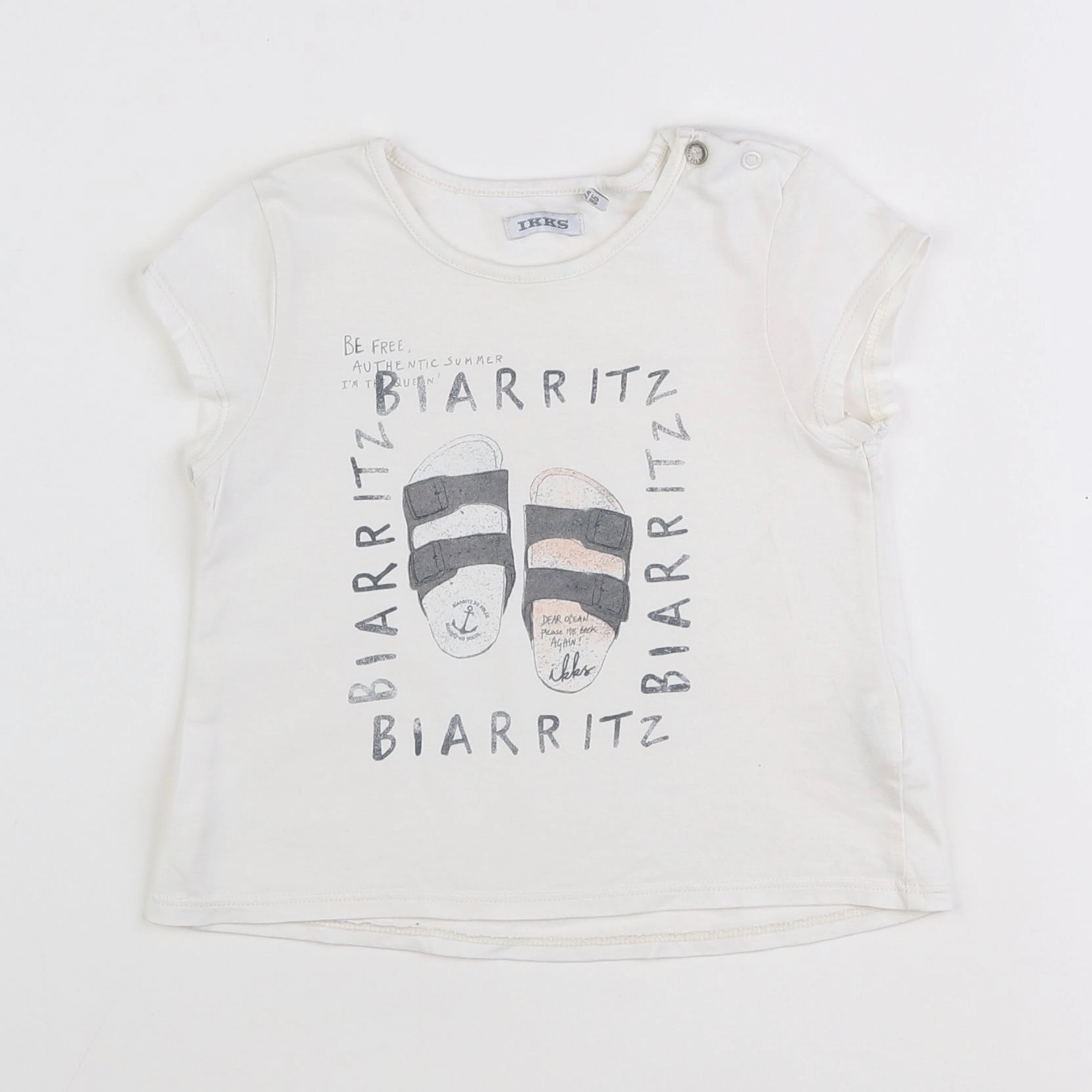 IKKS - tee-shirt blanc - 2 ans