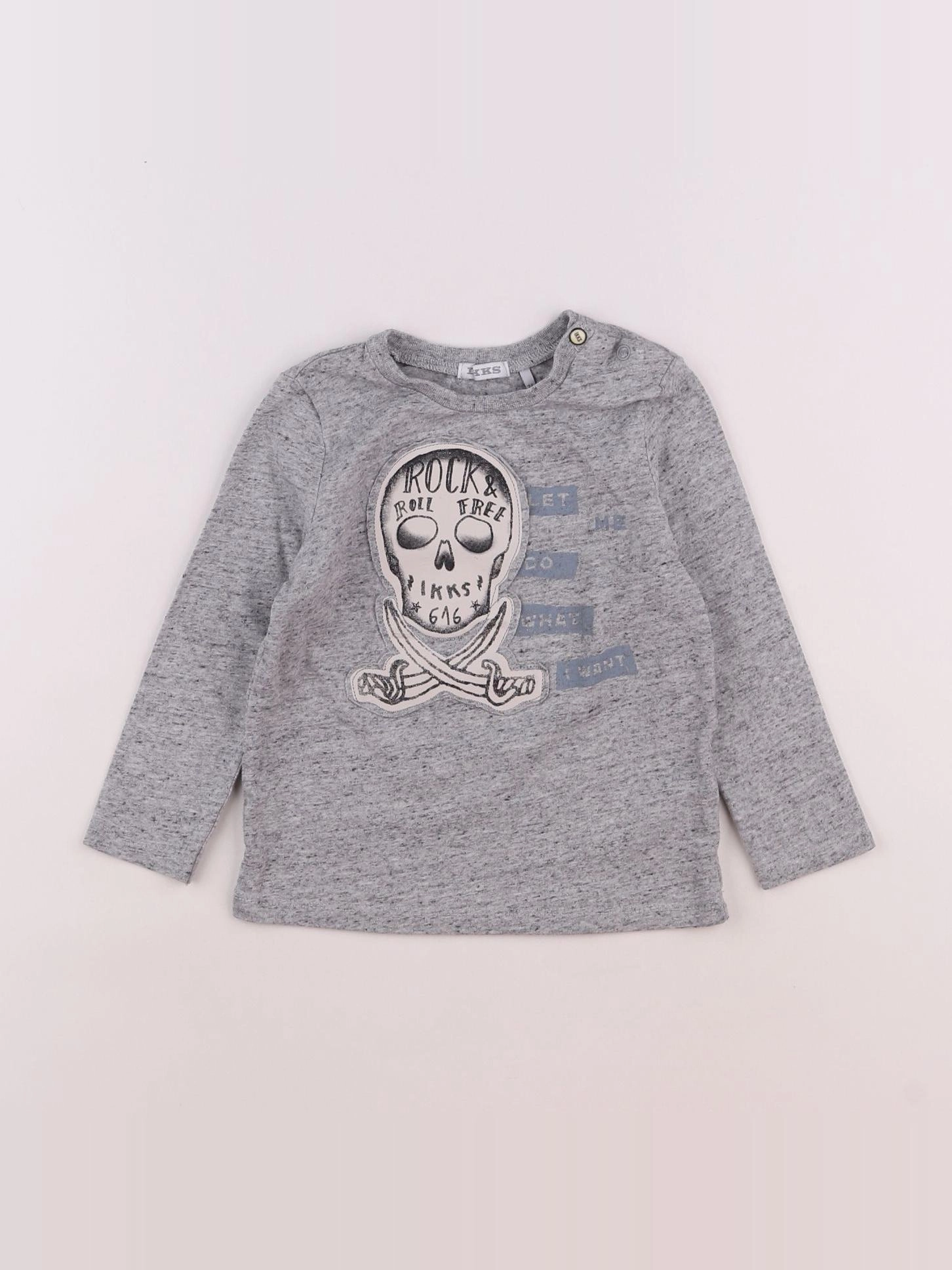IKKS - tee-shirt gris - 2 ans