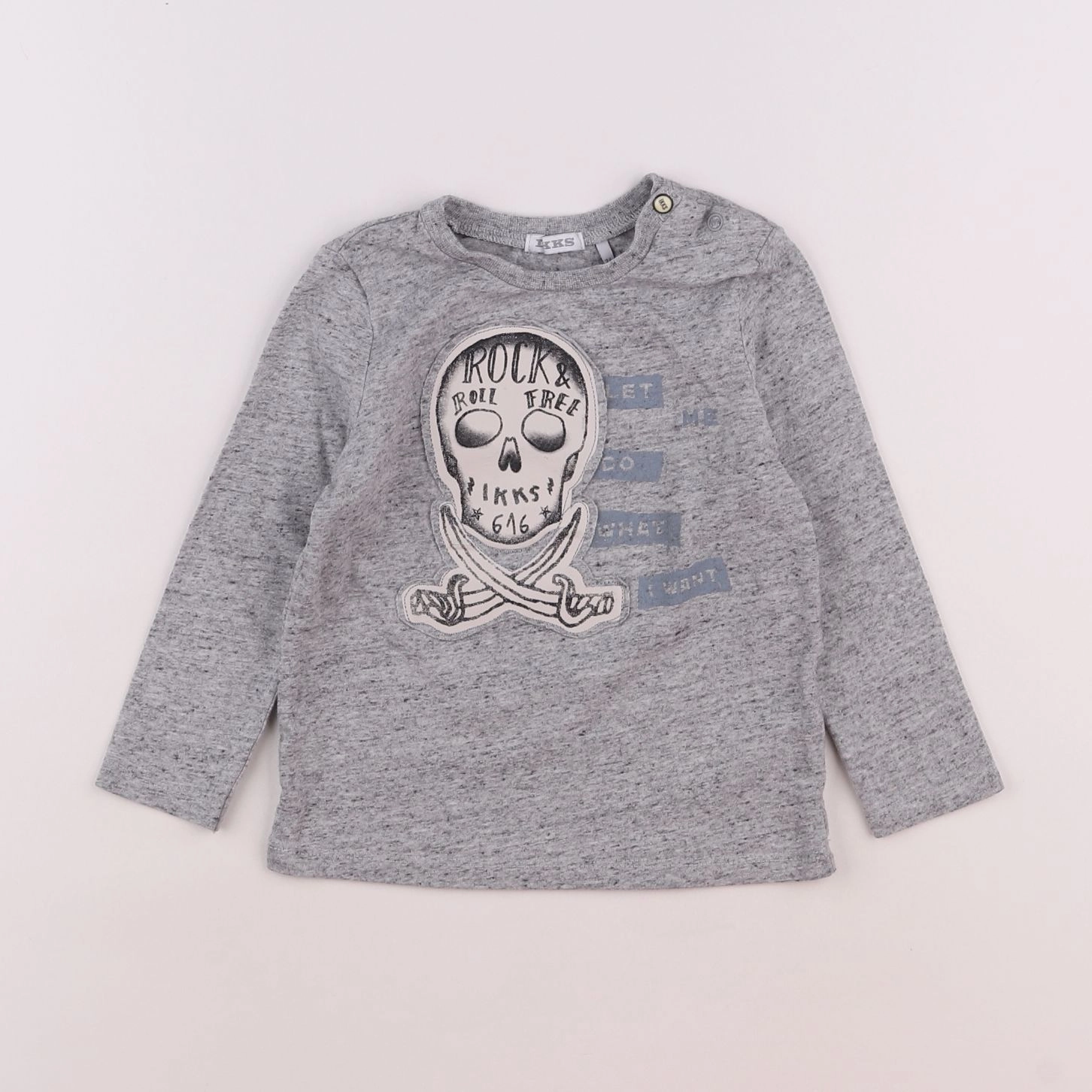 IKKS - tee-shirt gris - 2 ans