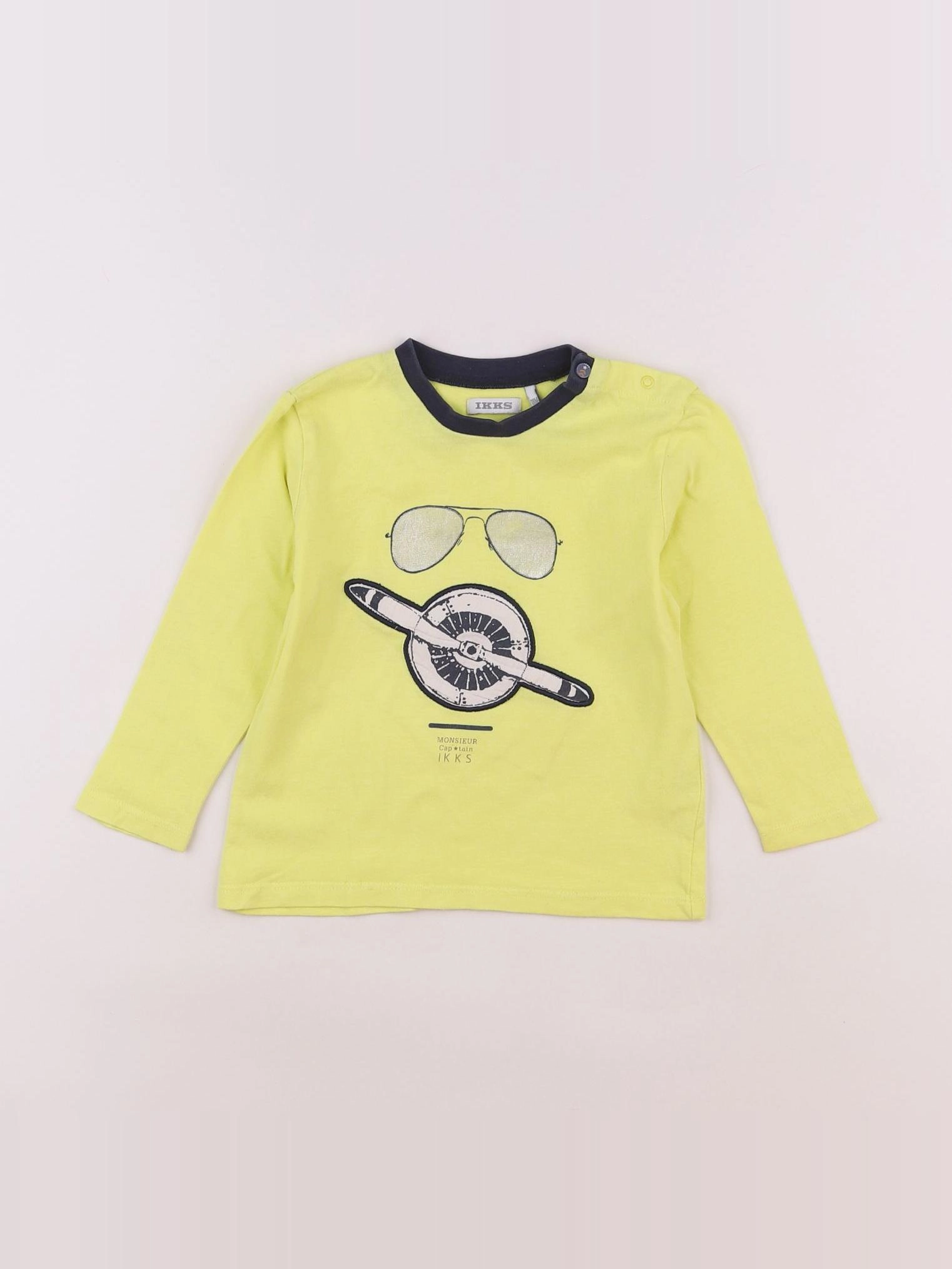 IKKS - tee-shirt jaune - 18 mois