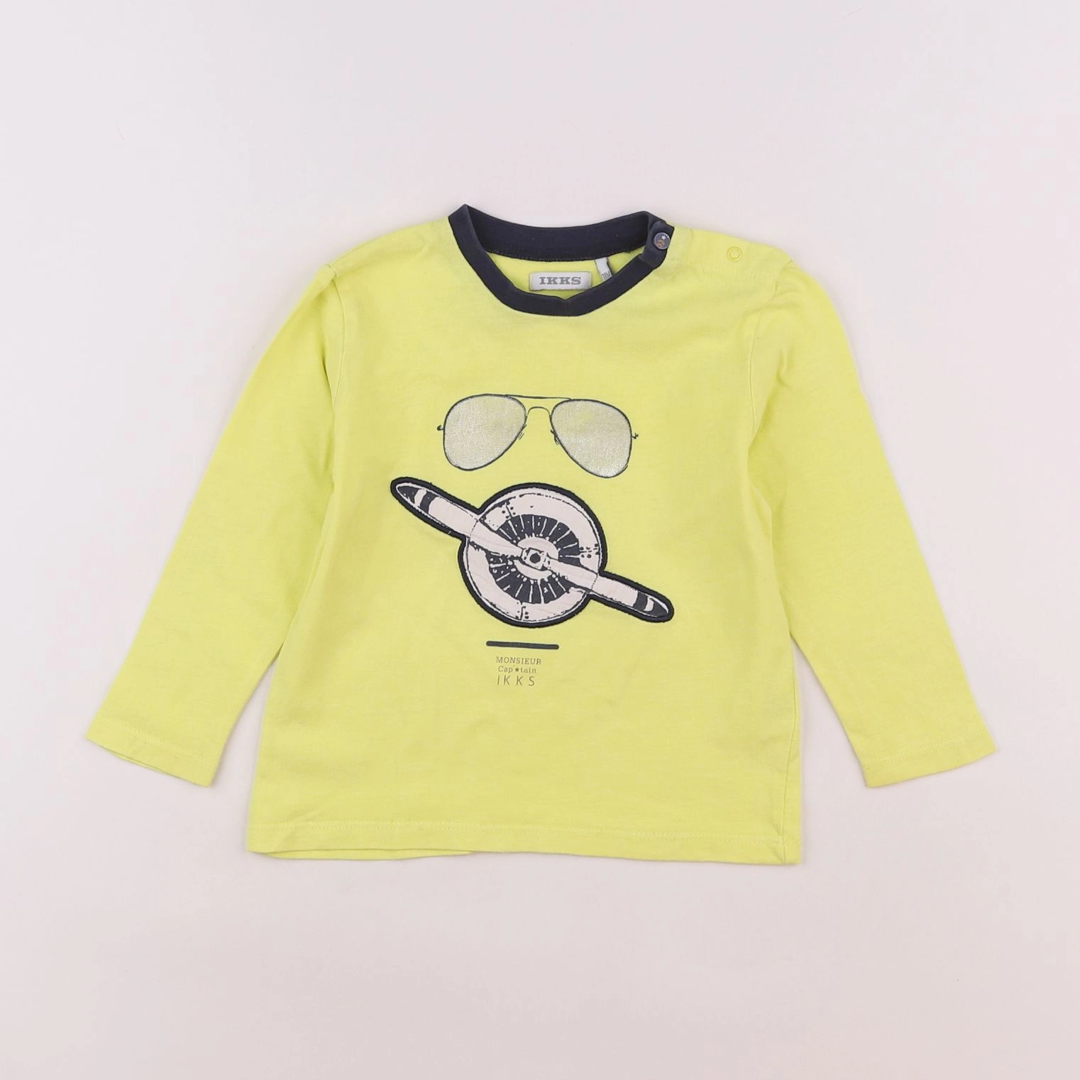 IKKS - tee-shirt jaune - 18 mois