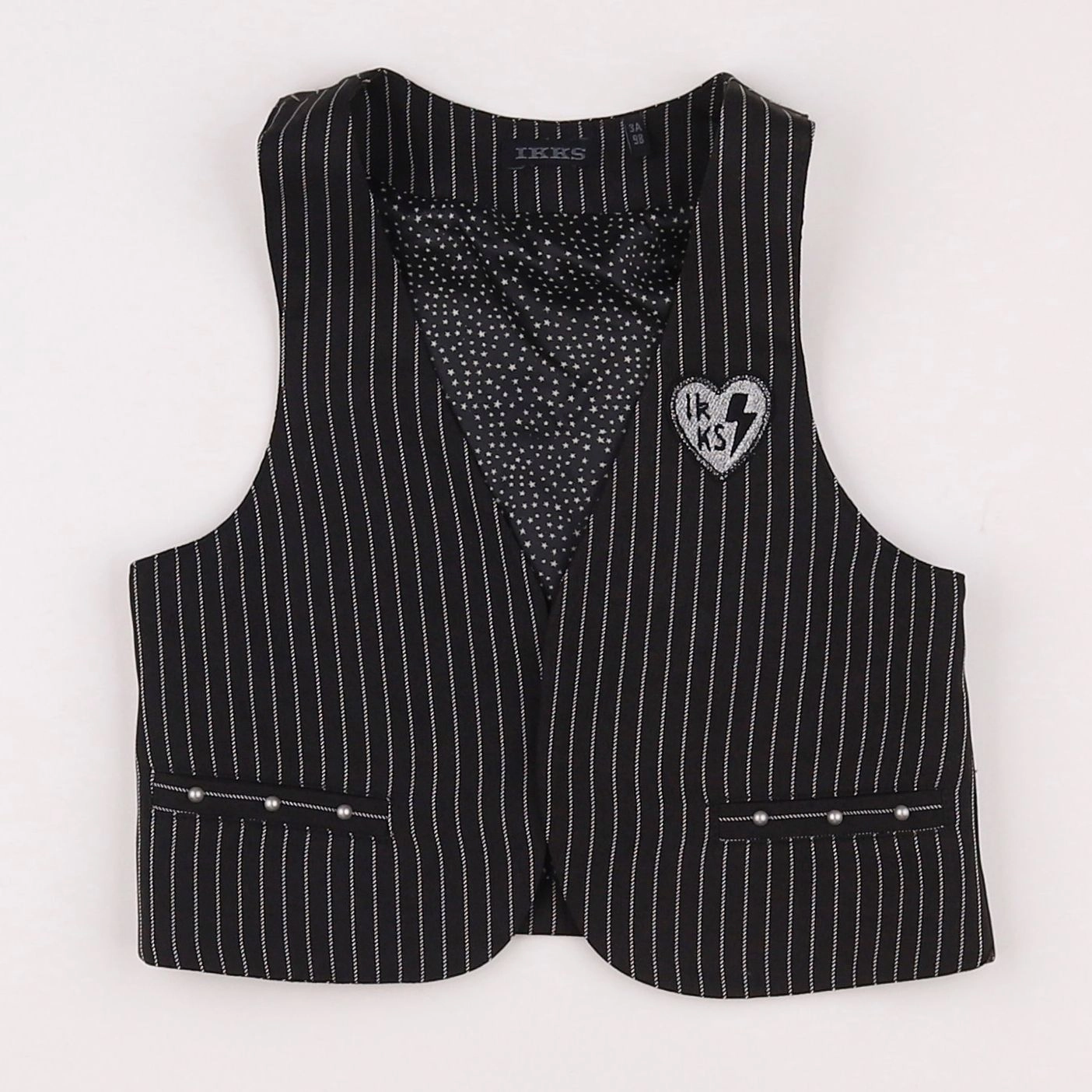 IKKS - gilet noir, gris - 3 ans