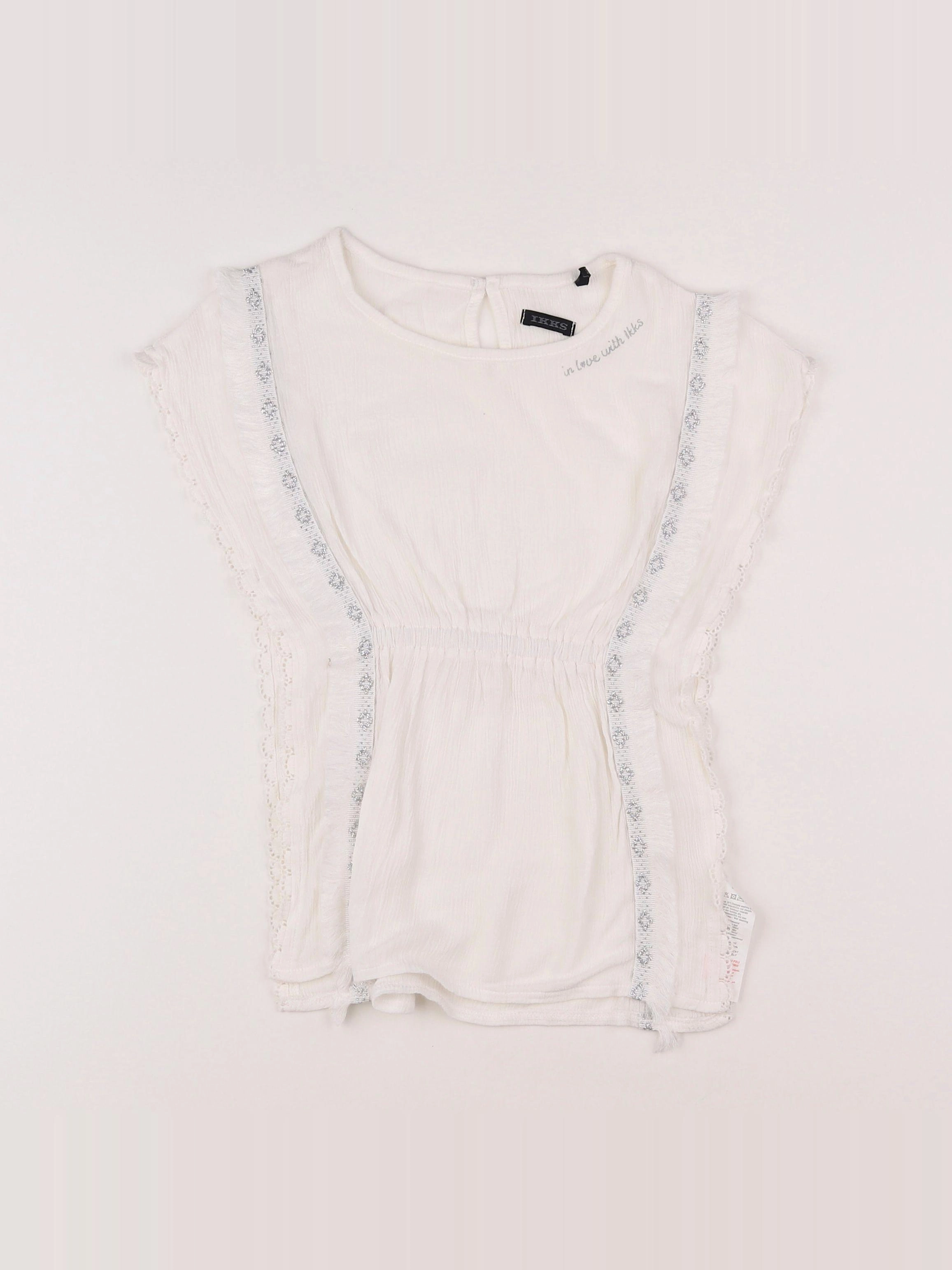IKKS - blouse blanc - 8 ans