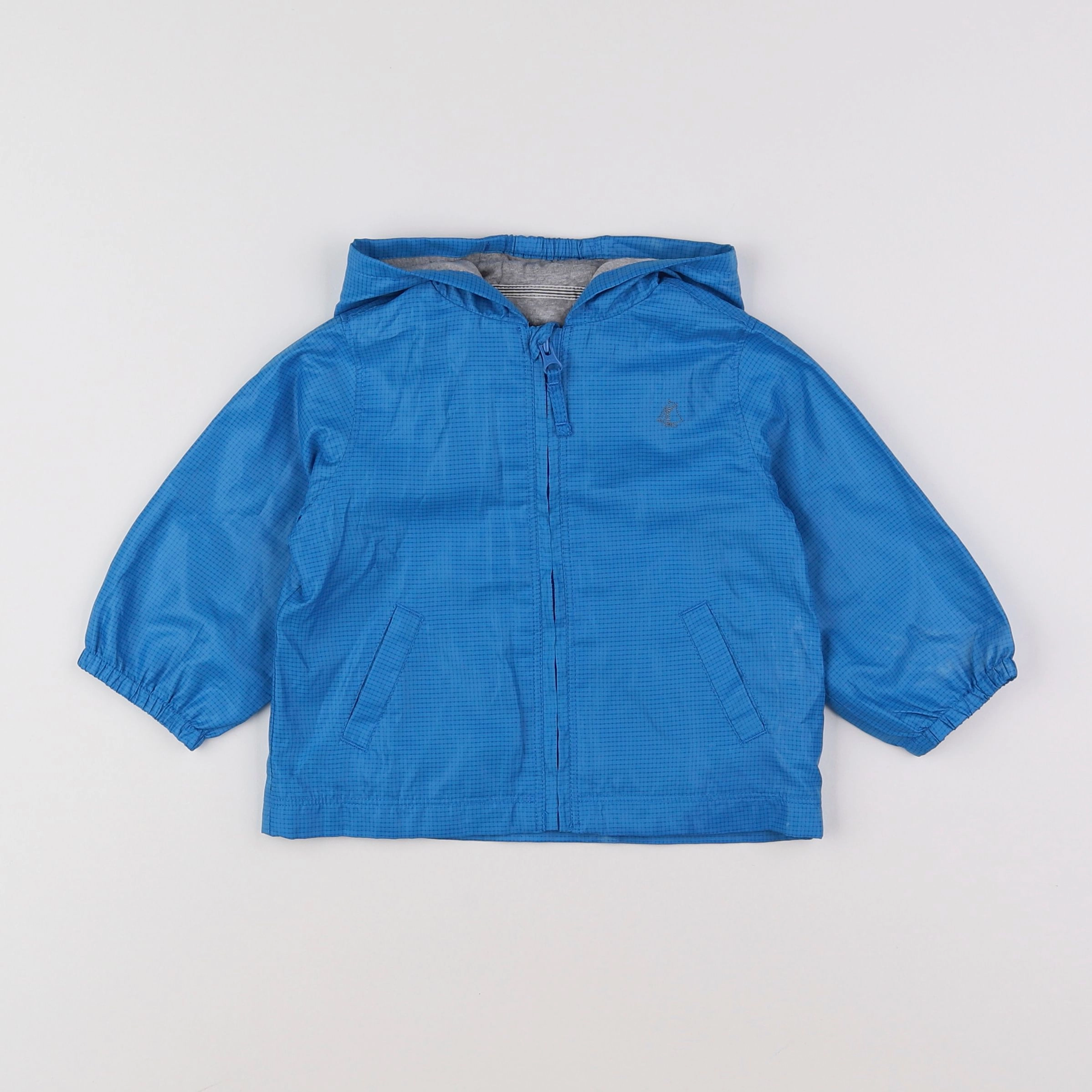 Petit Bateau - coupe-vent bleu - 12 mois