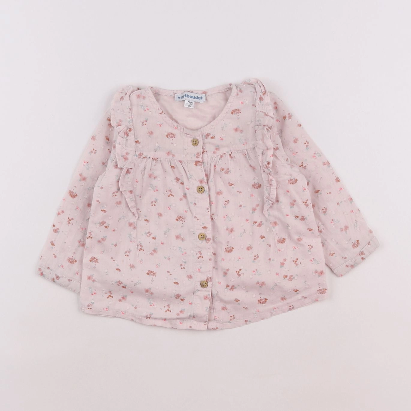 Vertbaudet - blouse rose - 9 mois