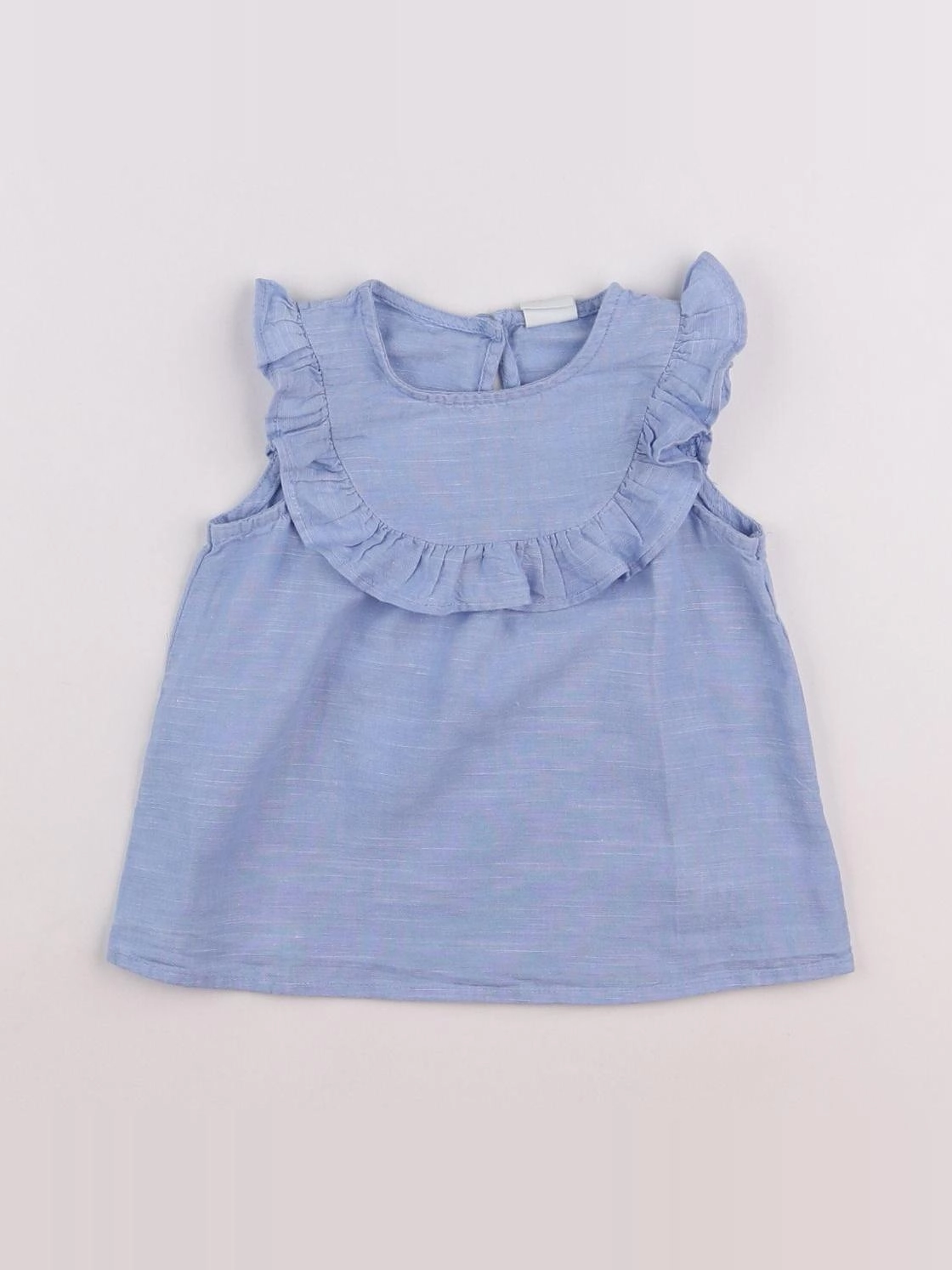 H&M - blouse bleu - 6/9 mois