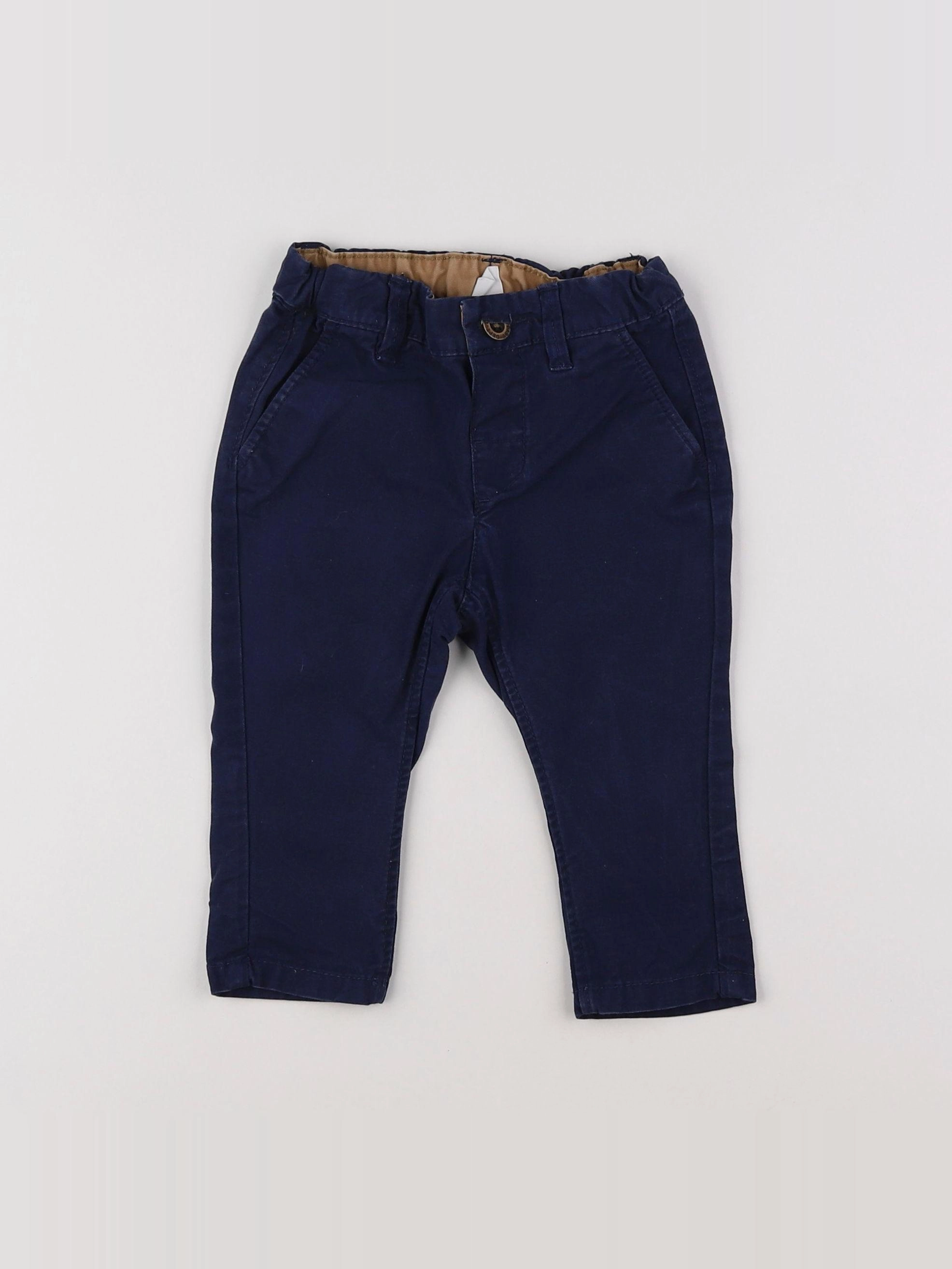 H&M - pantalon bleu - 3/6 mois