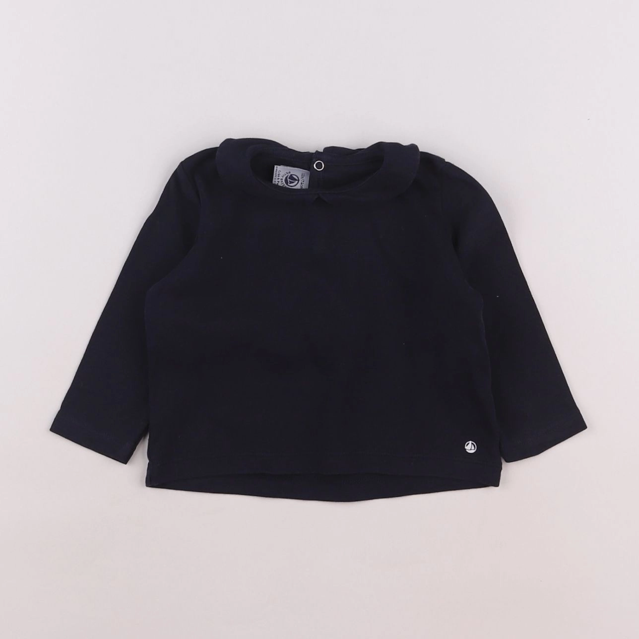 Petit Bateau - tee-shirt bleu - 12 mois