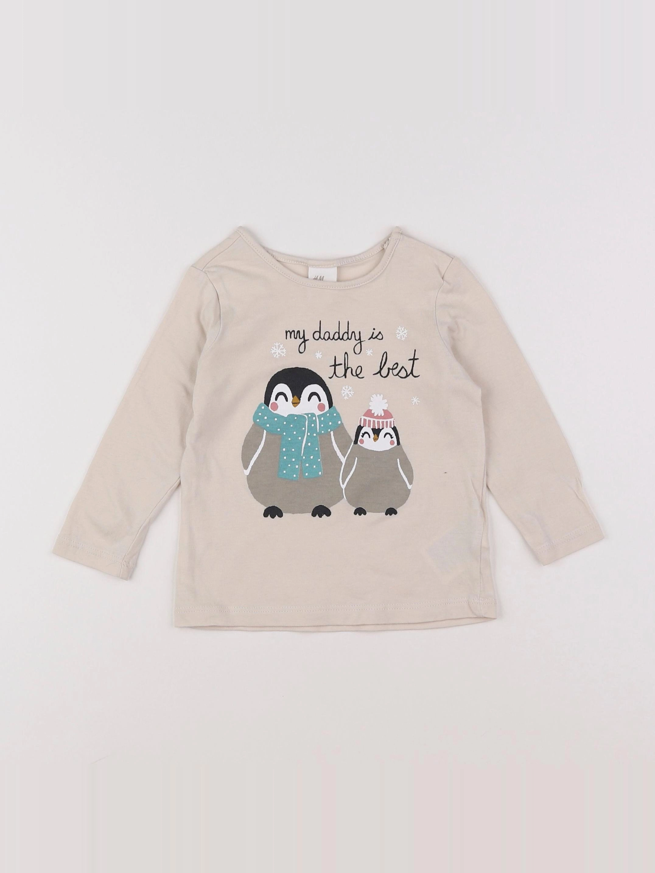 H&M - tee-shirt beige - 6 mois