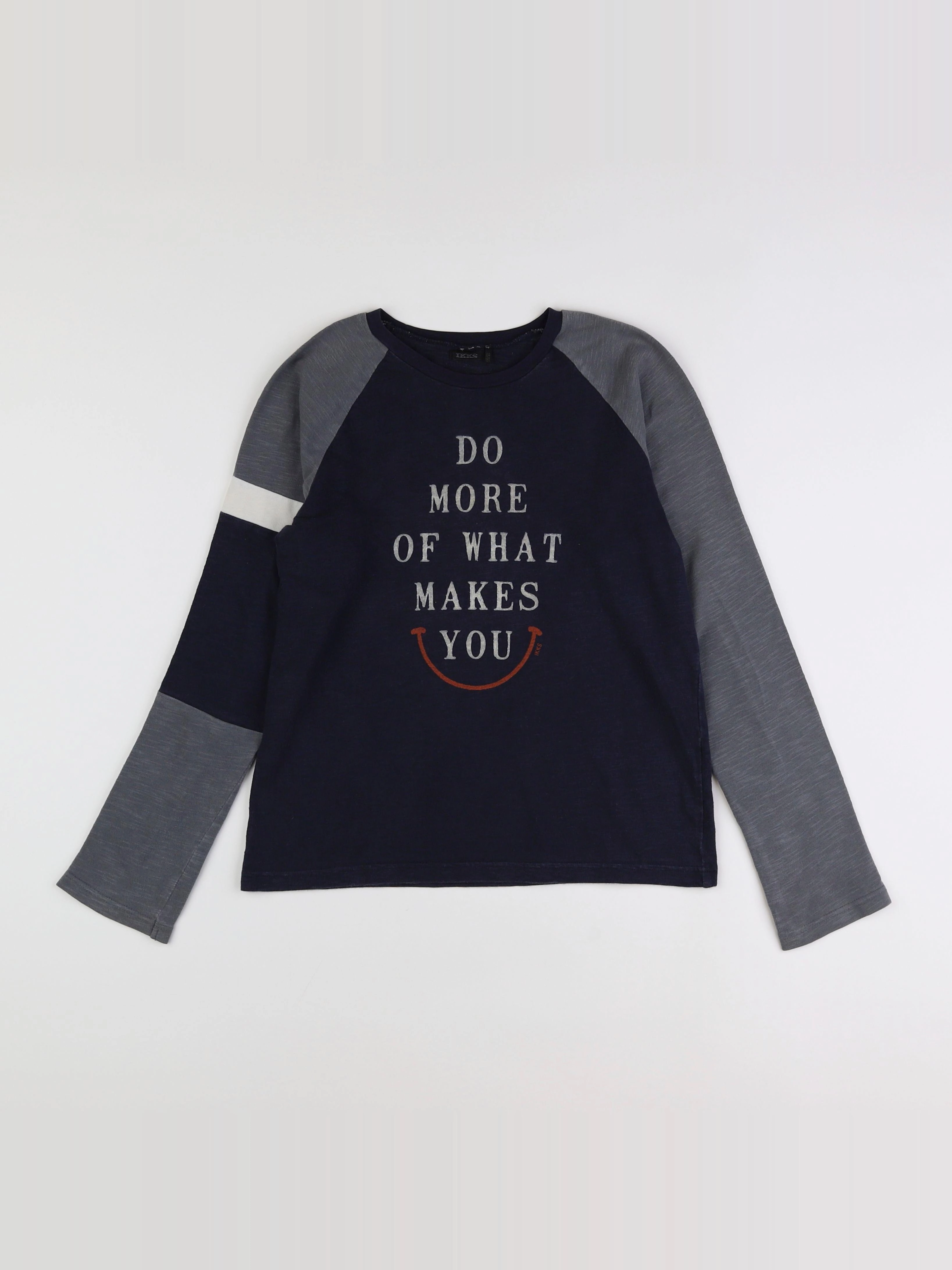 IKKS - tee-shirt bleu, gris - 12 ans