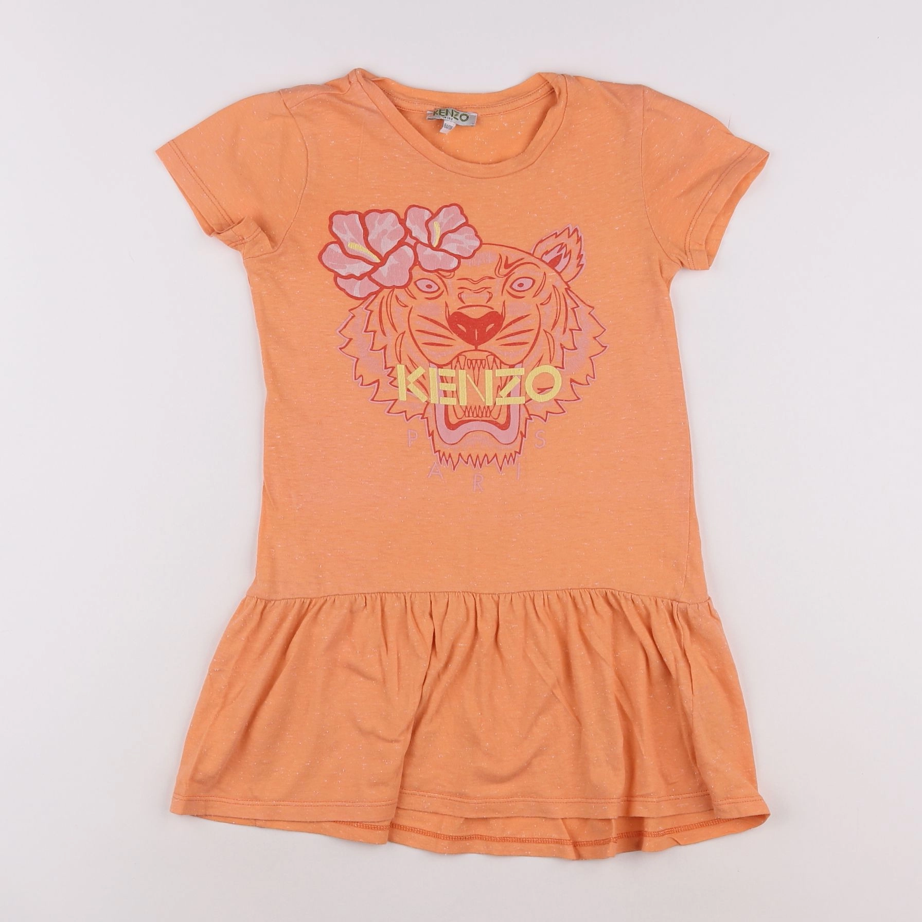 Kenzo - robe orange - 6 ans