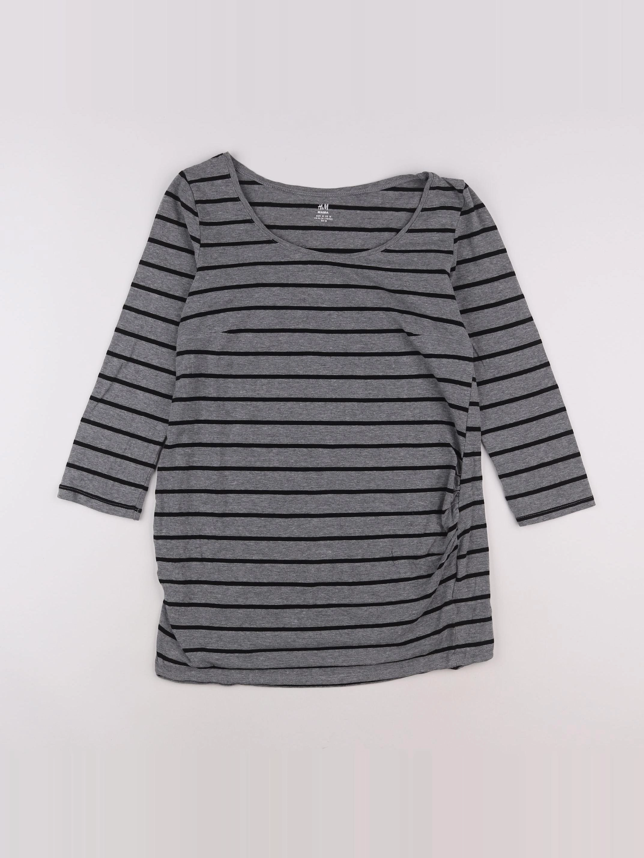 H&M - tee-shirt grossesse gris - 38