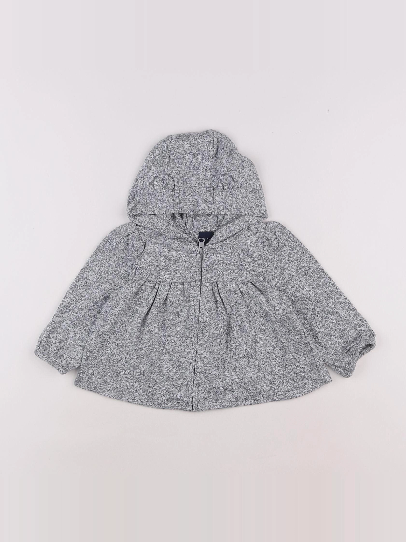 GAP - sweat gris - 6/12 mois