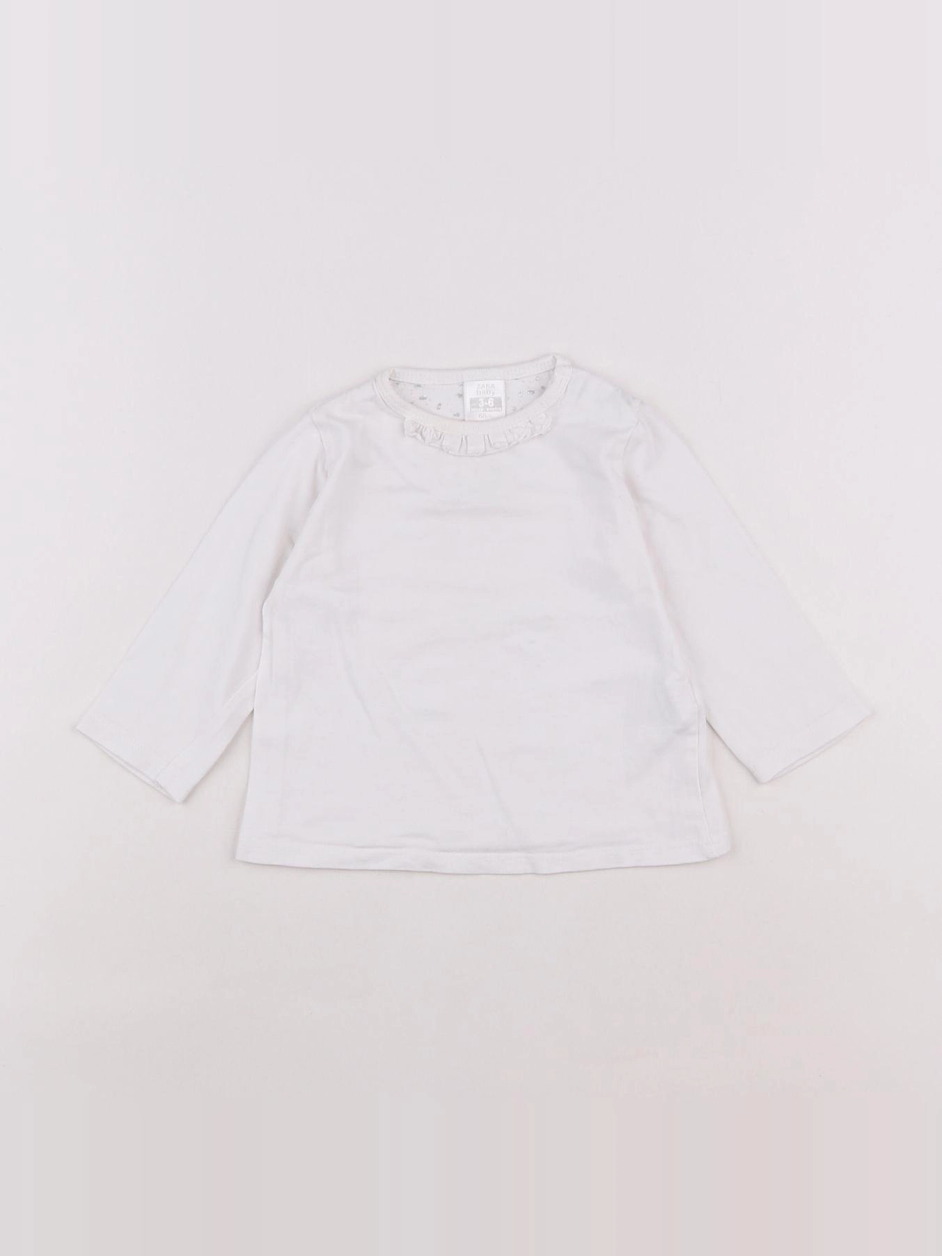 Zara - tee-shirt blanc - 3/6 mois