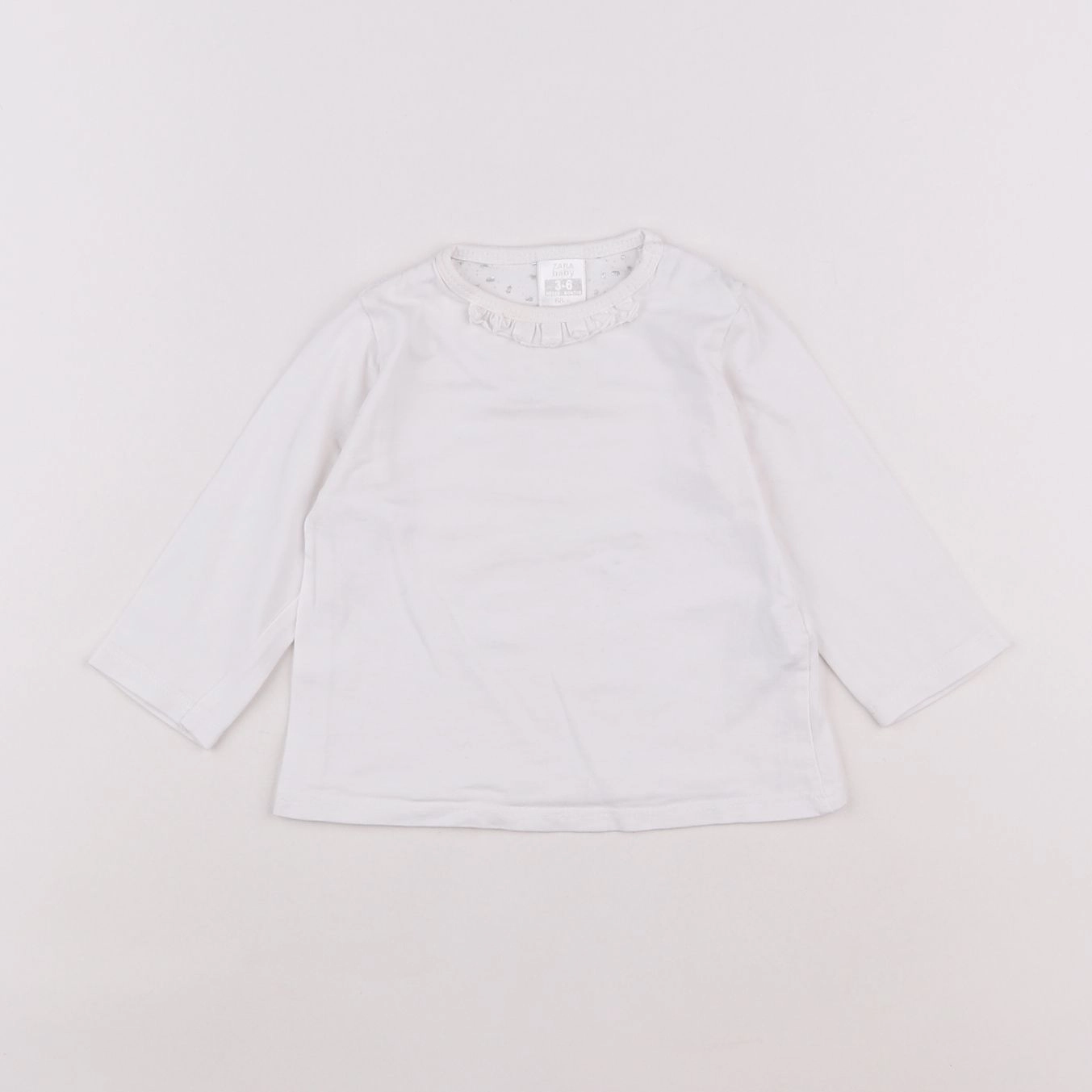 Zara - tee-shirt blanc - 3/6 mois