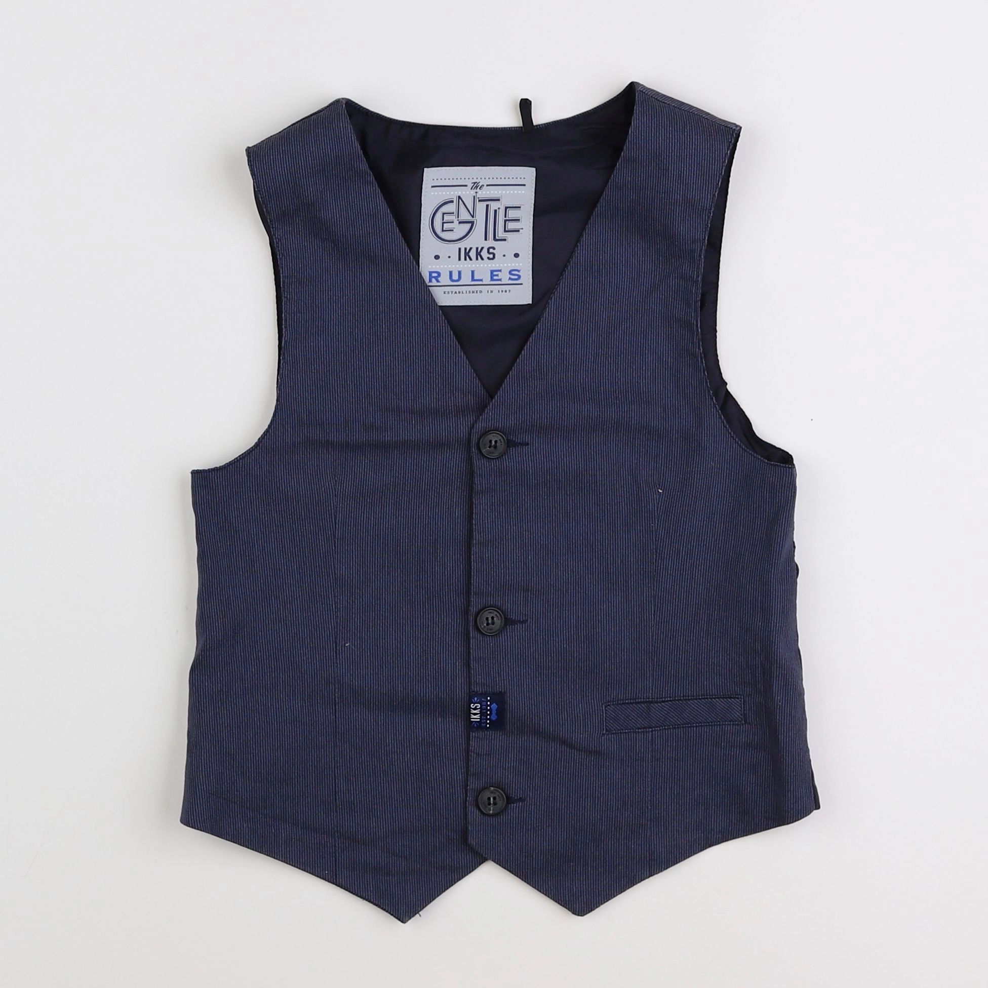 IKKS - gilet bleu - 8 ans