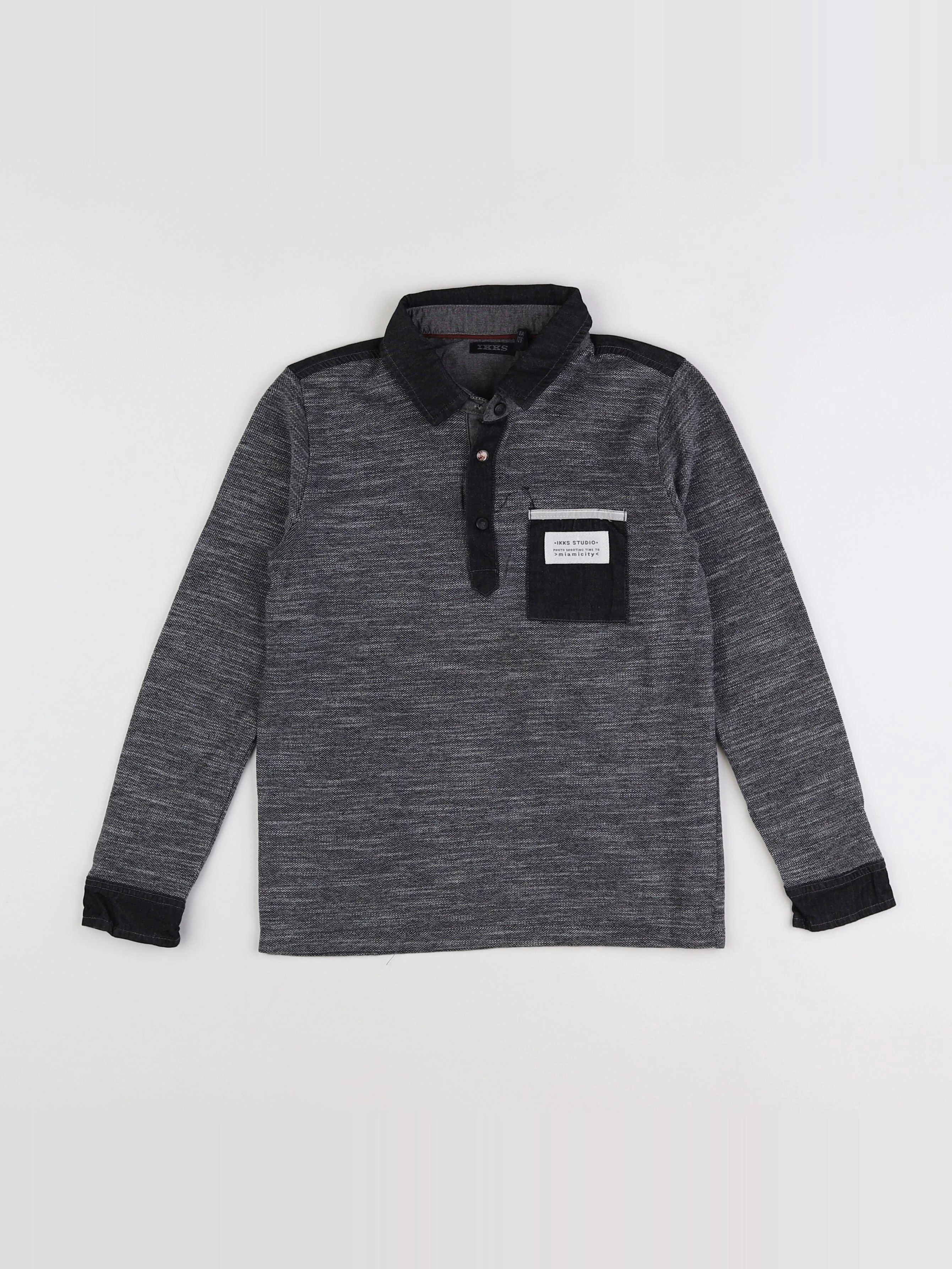IKKS - polo noir - 8 ans