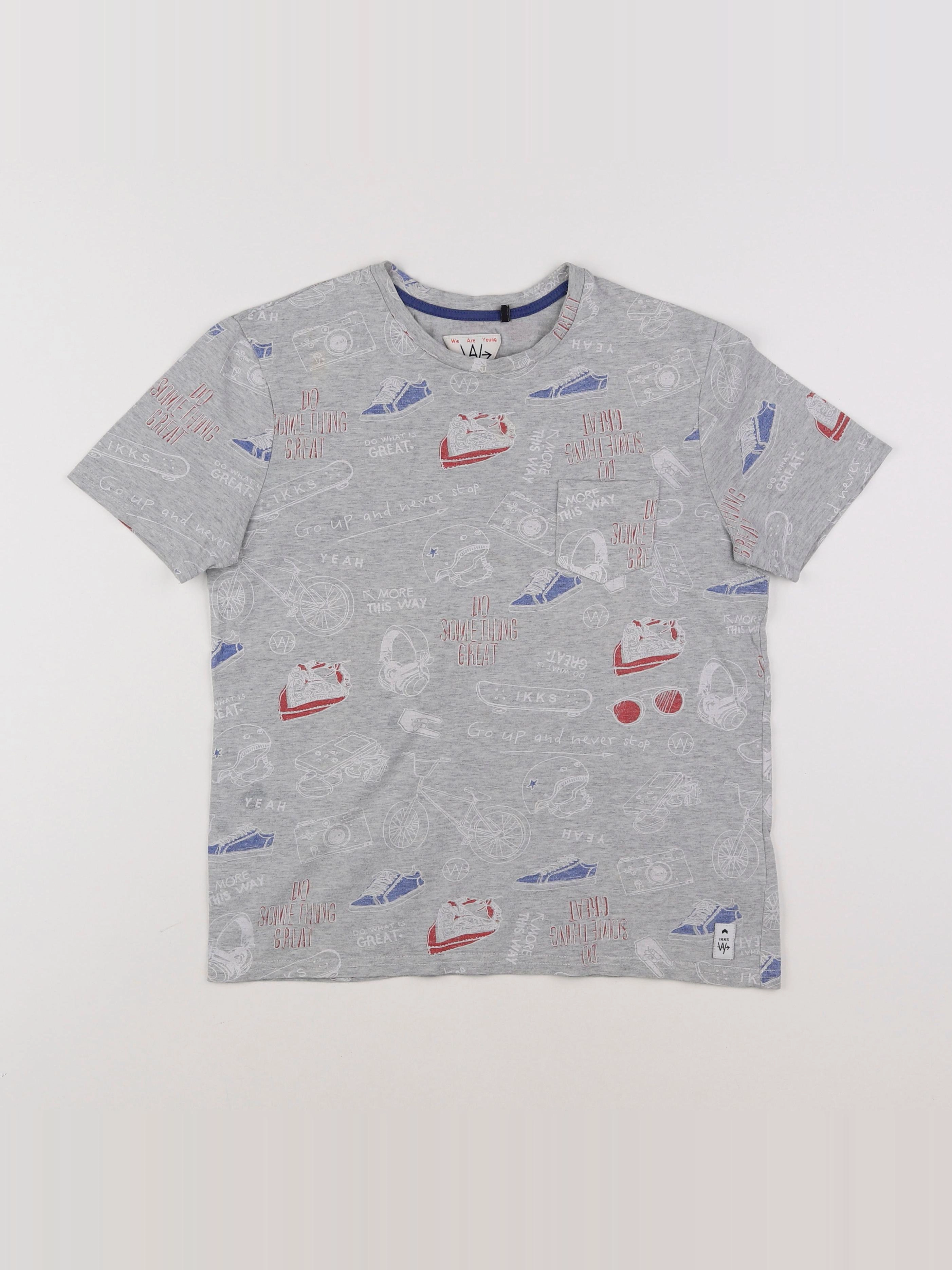 IKKS - tee-shirt gris - 12 ans