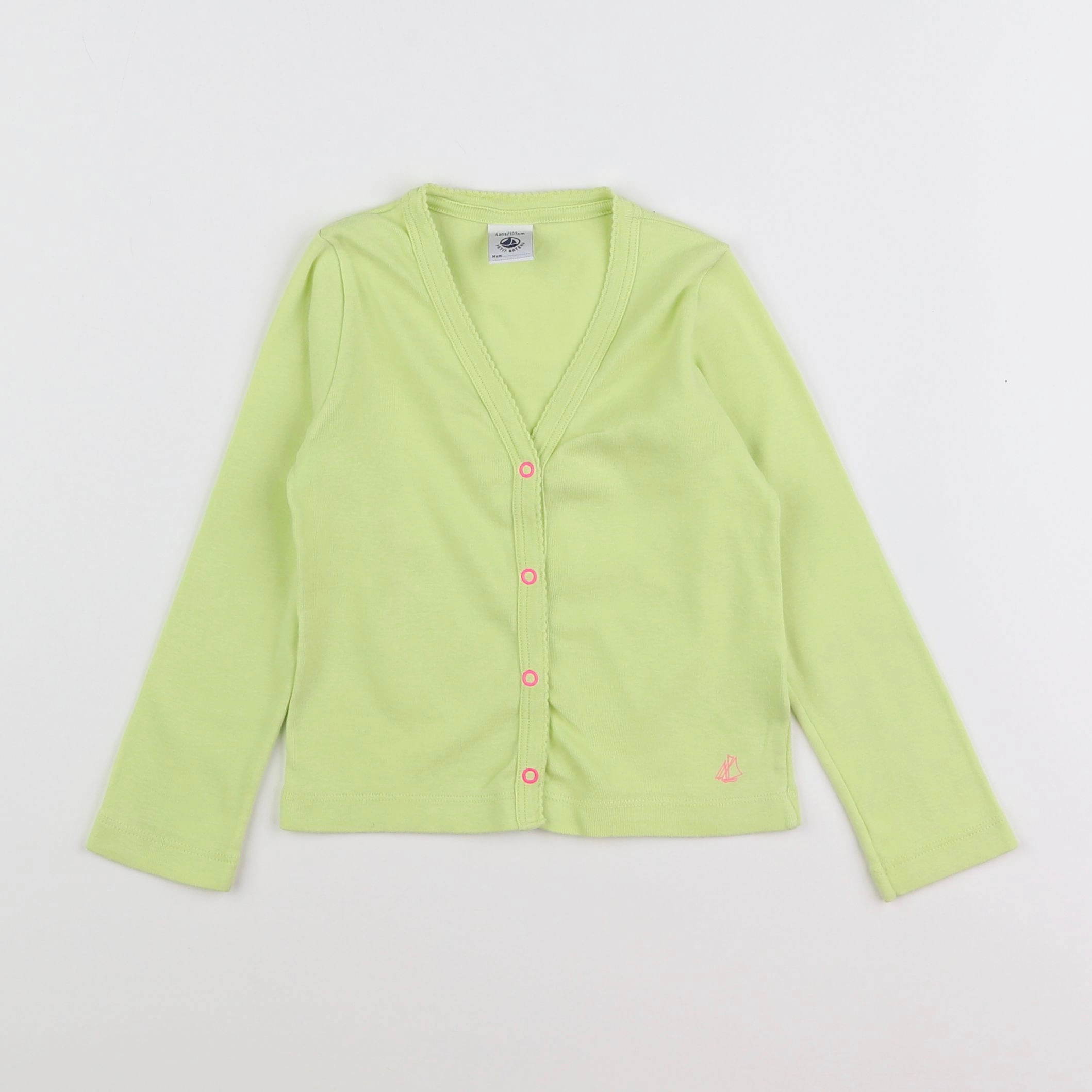 Petit Bateau - tee-shirt jaune - 4 ans